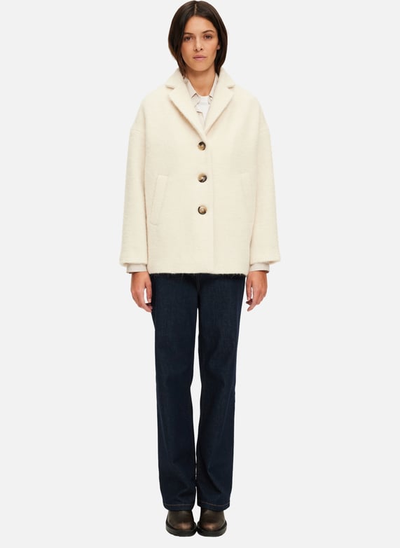 MANTEAU COURT eCRU LUCIENNE PABLO pour FEMME Printemps
