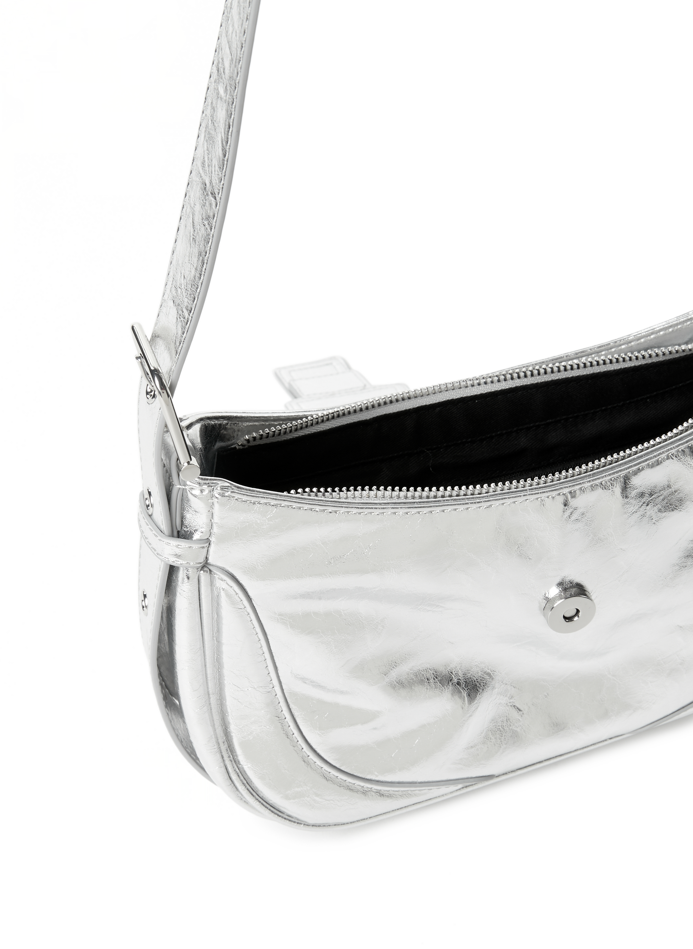 Sac à bandoulière métallisé  AU PRINTEMPS PARIS Argent