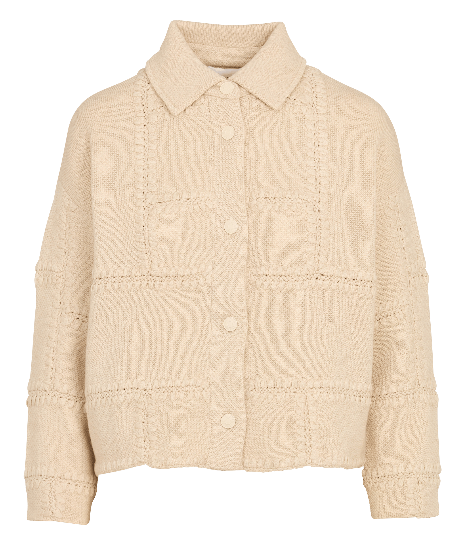Veste ample col classique en cachemire janet solid KUJTEN Beige