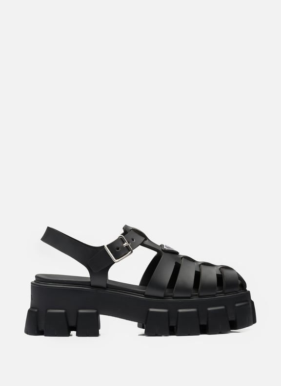 Sandales monolith en gomme Noir by PRADA PRADA Sandales monolith en gomme Noir