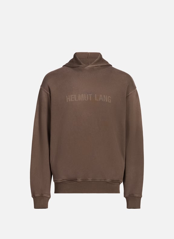 Sweatshirt imprimé en coton Marron by HELMUT LANG HELMUT LANG Sweatshirt imprimé en coton Marron