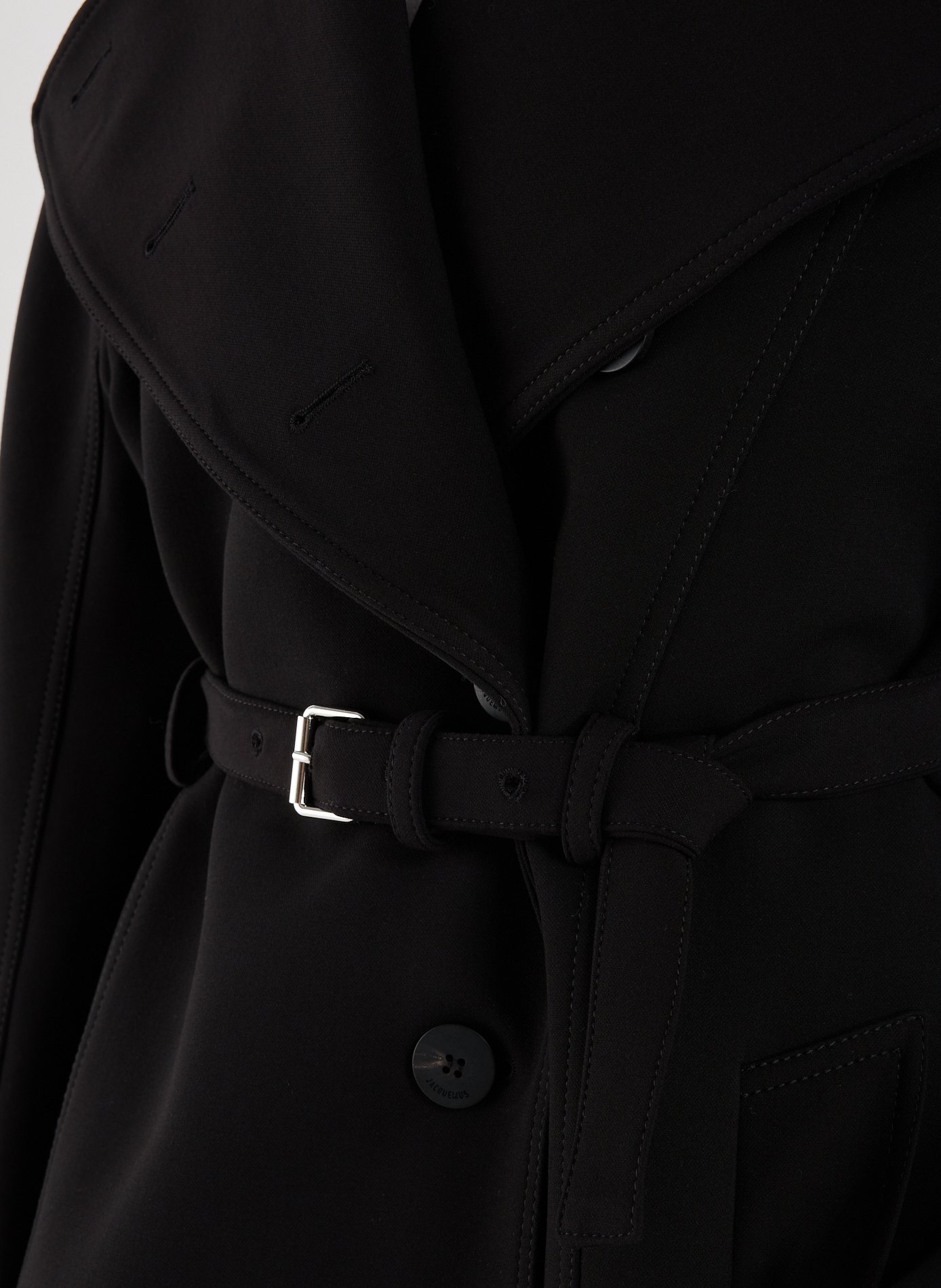 Le trench court Ovalo  JACQUEMUS Noir