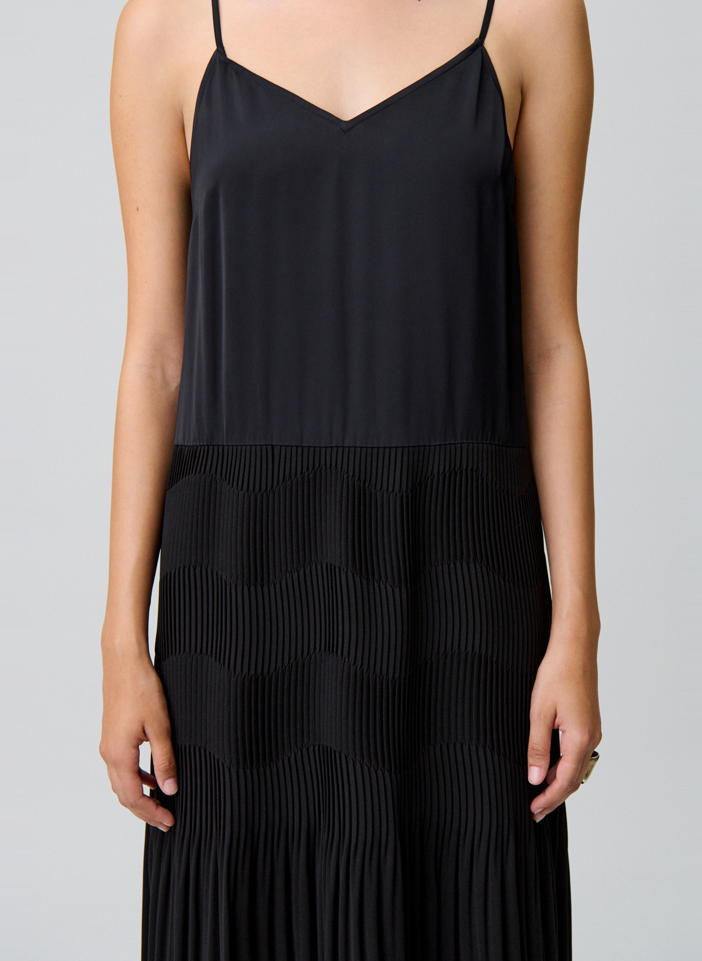 Robe midi col v riley CLAUDIE PIERLOT Noir