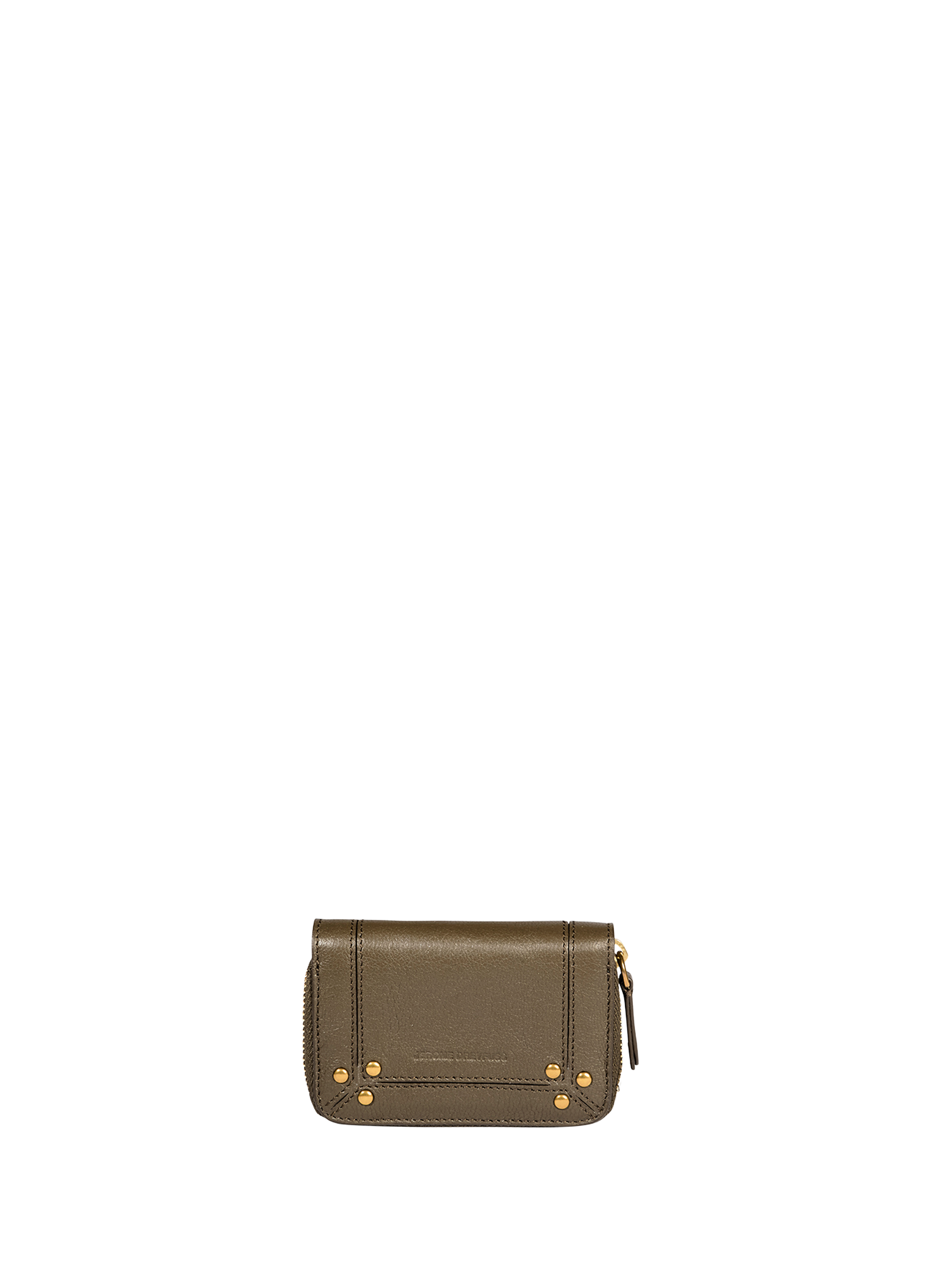 JÉRÔME DREYFUSS Henri wallet in goat and lamb leather Khaki
