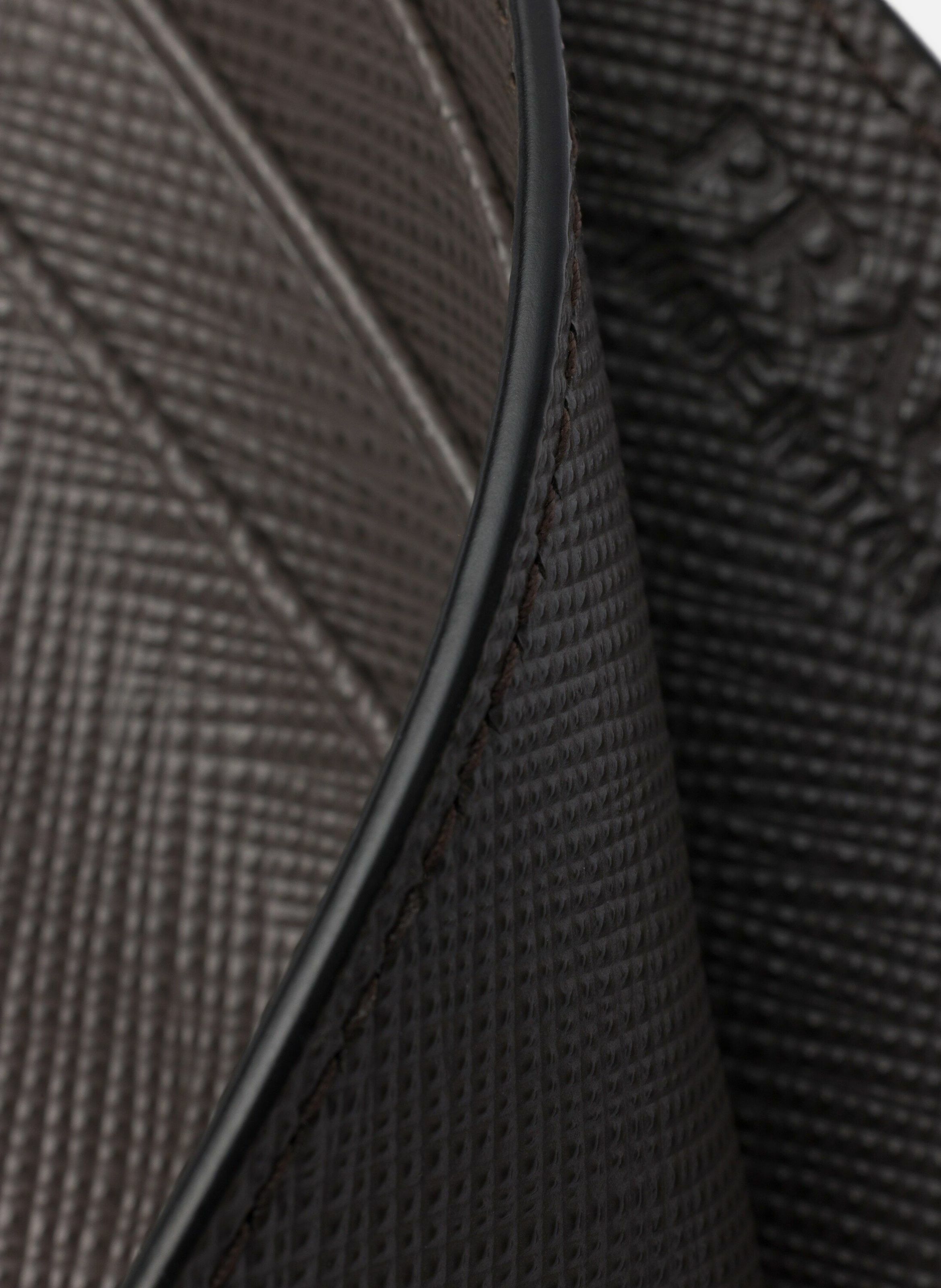 Porte-cartes en cuir saffiano PRADA Gris