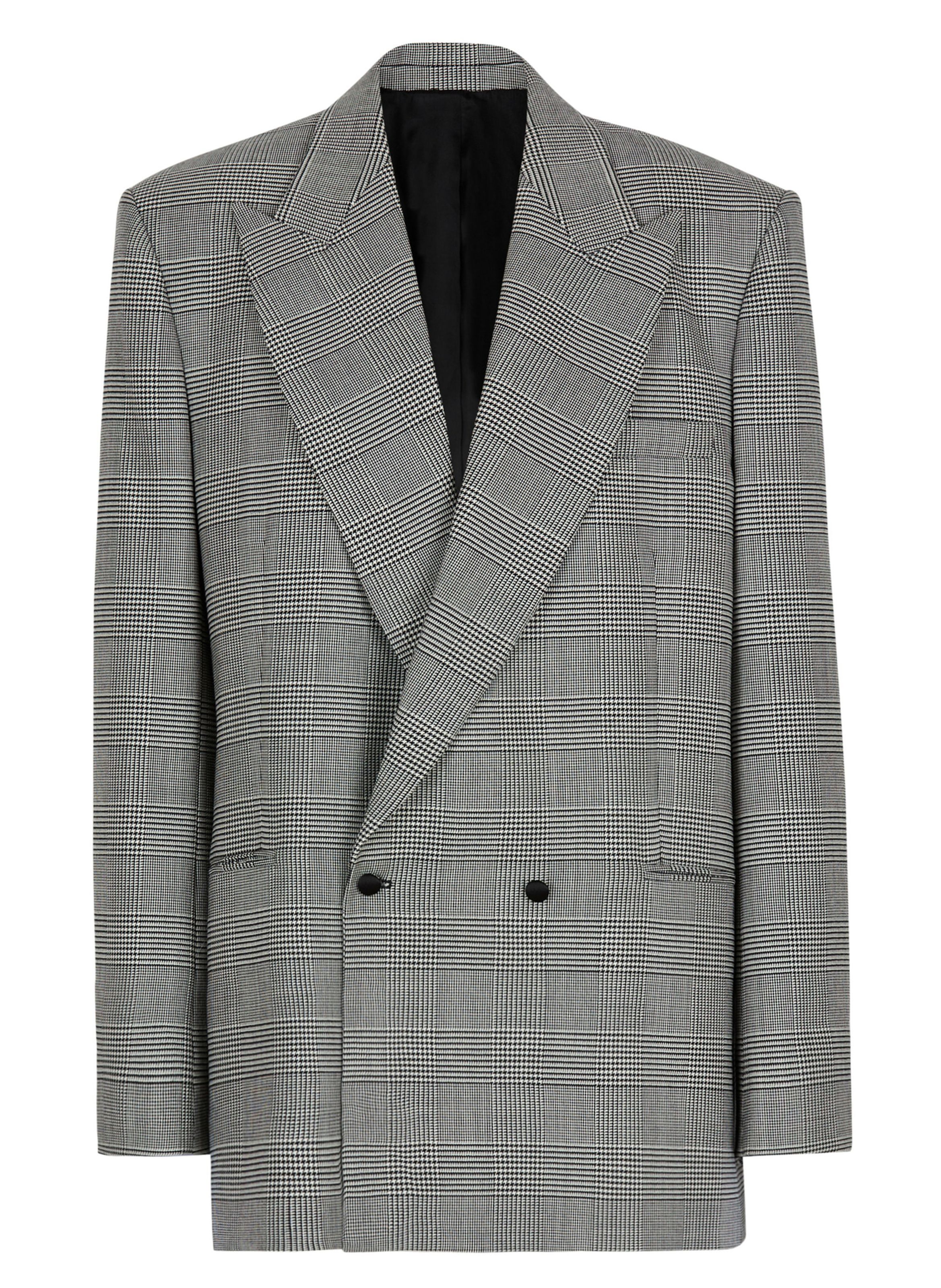 Veste ample en jacquard prince de galles BALMAIN Noir