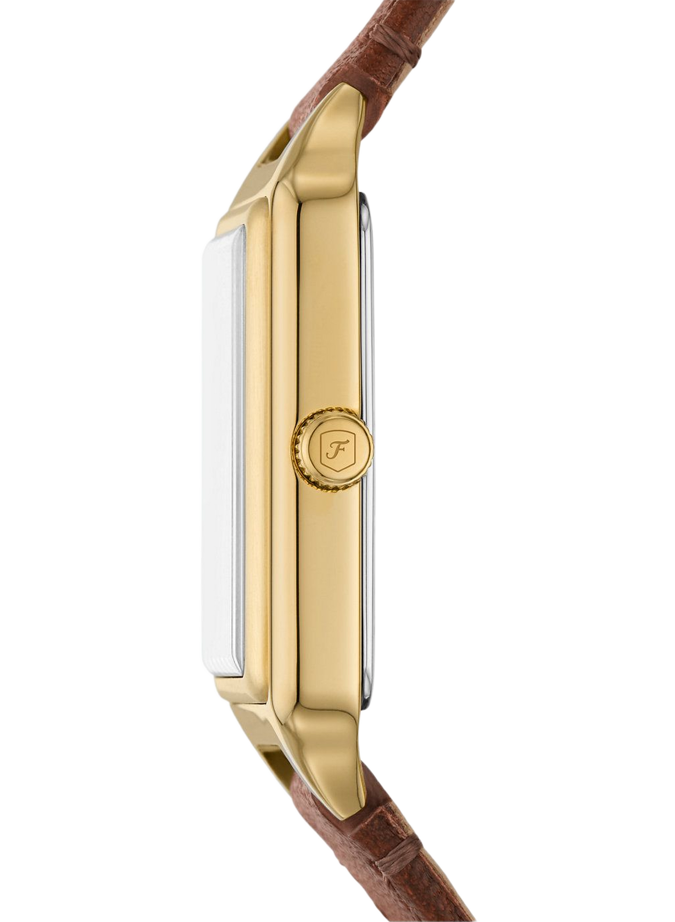 Montre à quartz en cuir et acier inoxydable  FOSSIL Gris