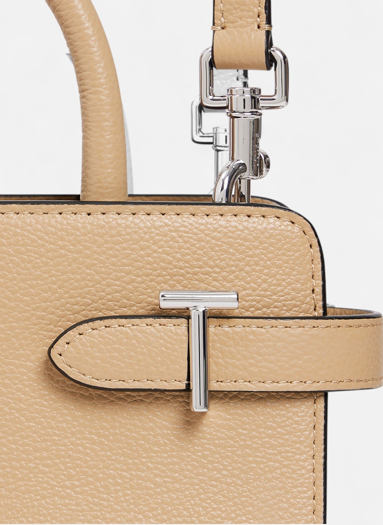 Petit sac à main emilie en cuir grainé LE TANNEUR Beige