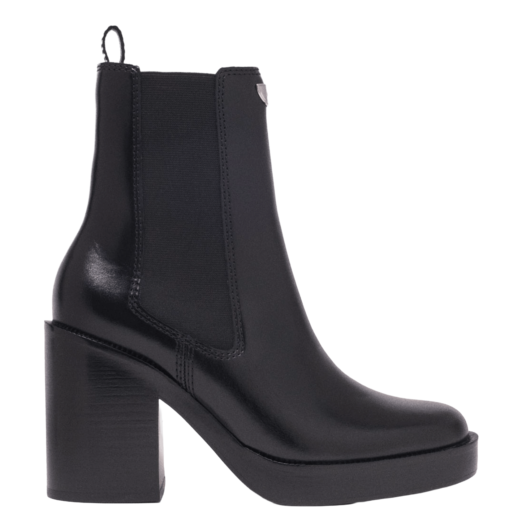 Bottines chelsea à plateformes en cuir MAJE Noir