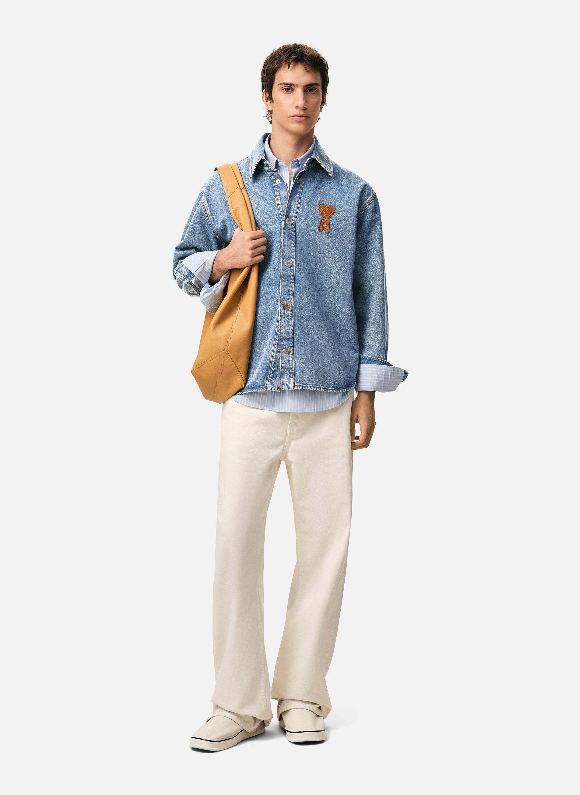 Surchemise ami de coeur en crochet unisexe en coton AMI PARIS Bleu