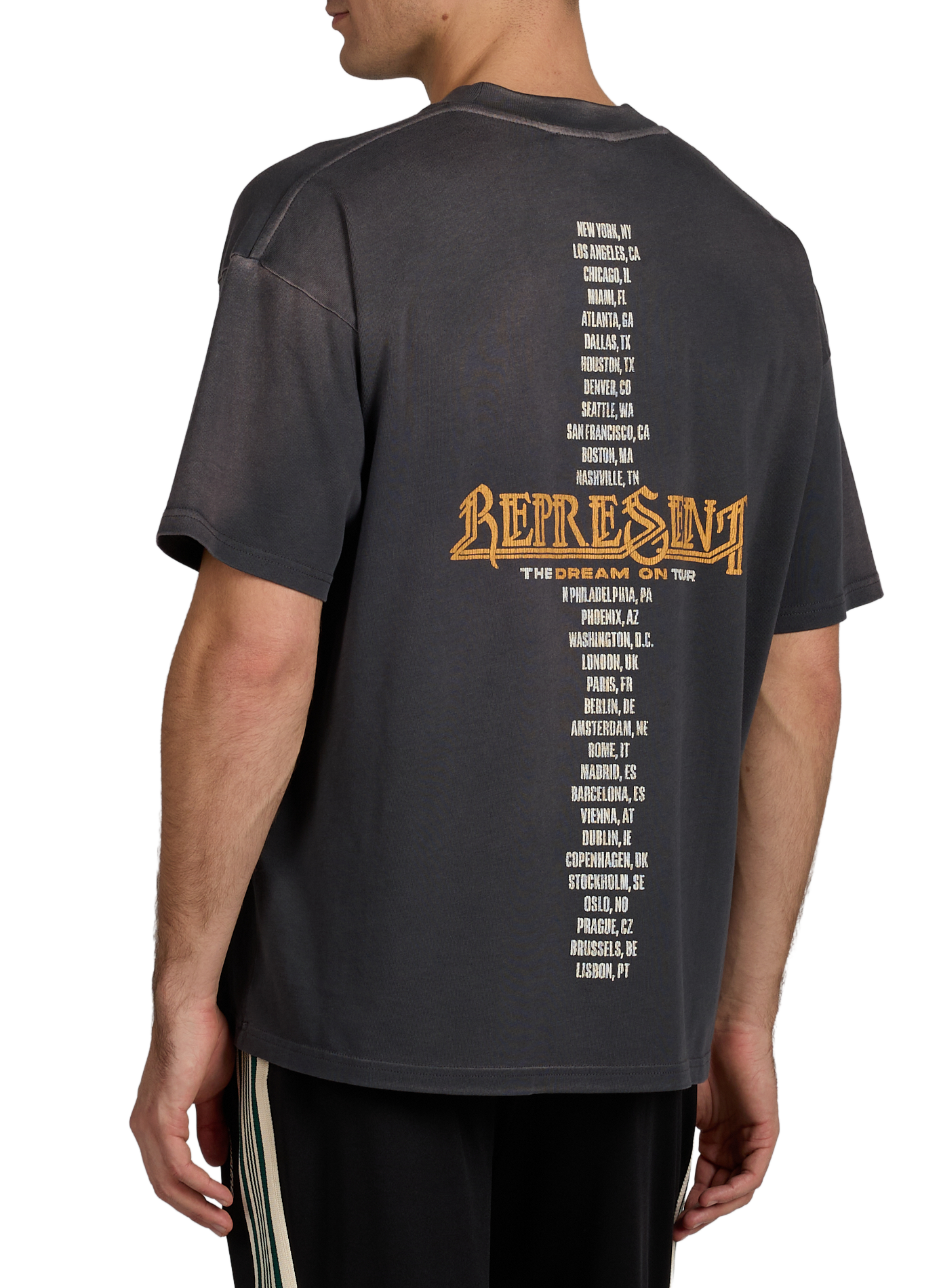 Oversized Dream On cotton T-shirt REPRESENT Grey