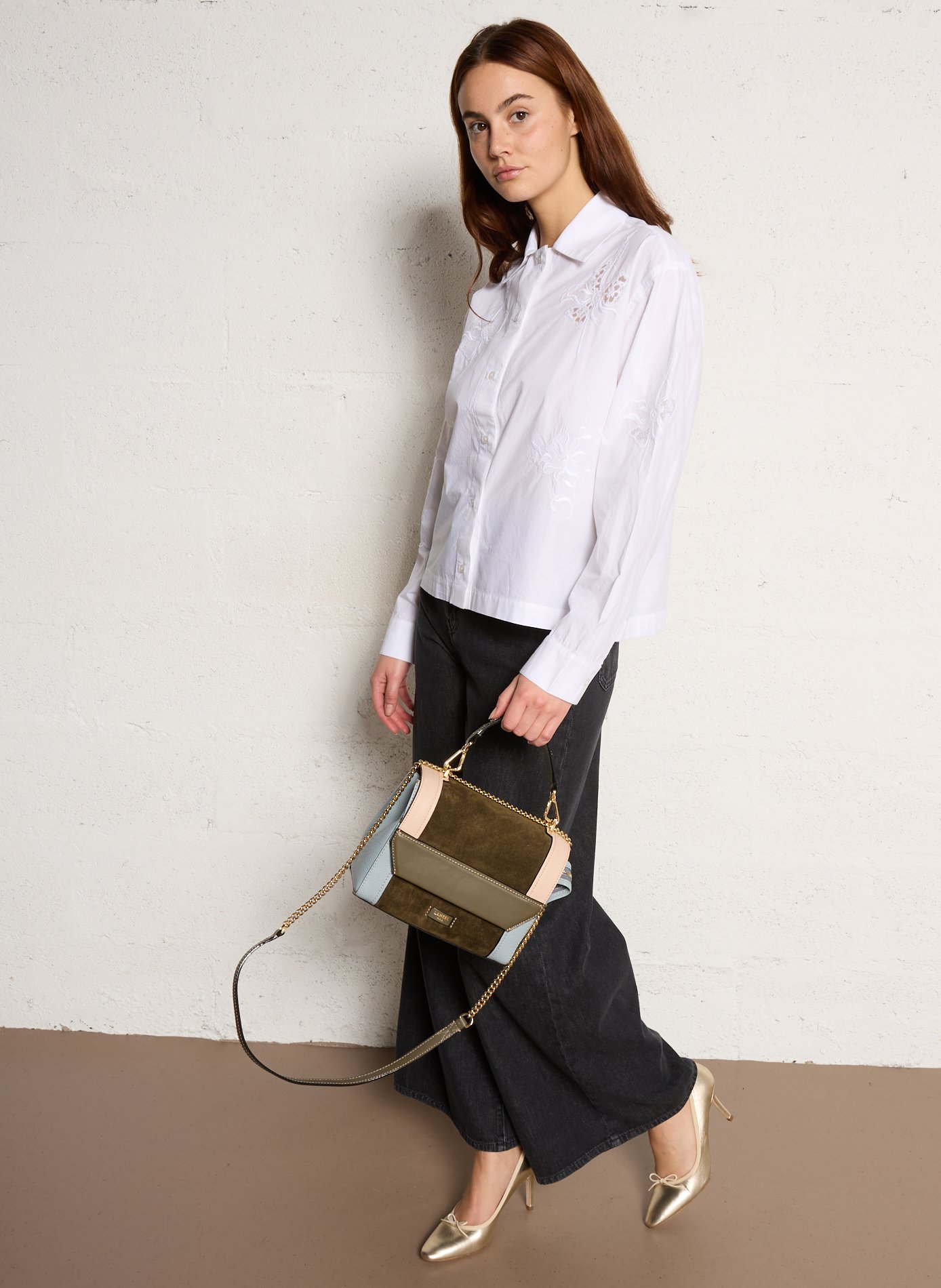 Escarpins en cuir cendrillon REPETTO Doré