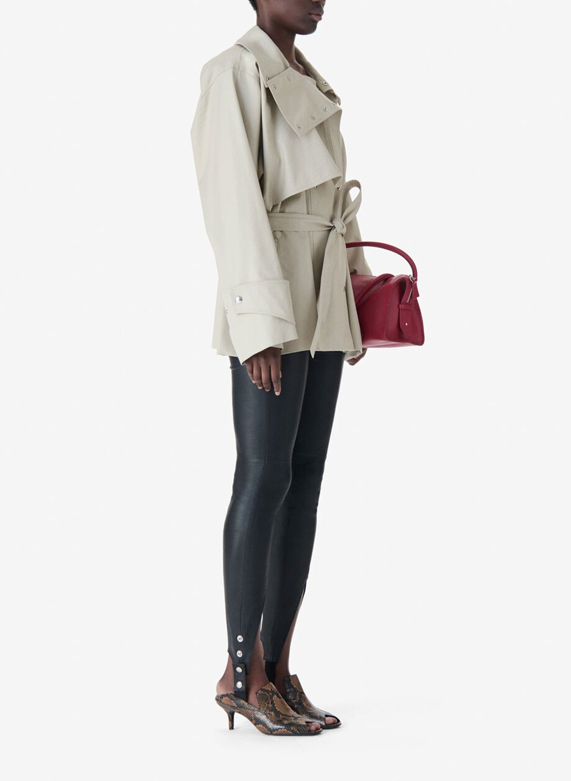 Trench col montant en coton mélangé 7ralya IRO Gris