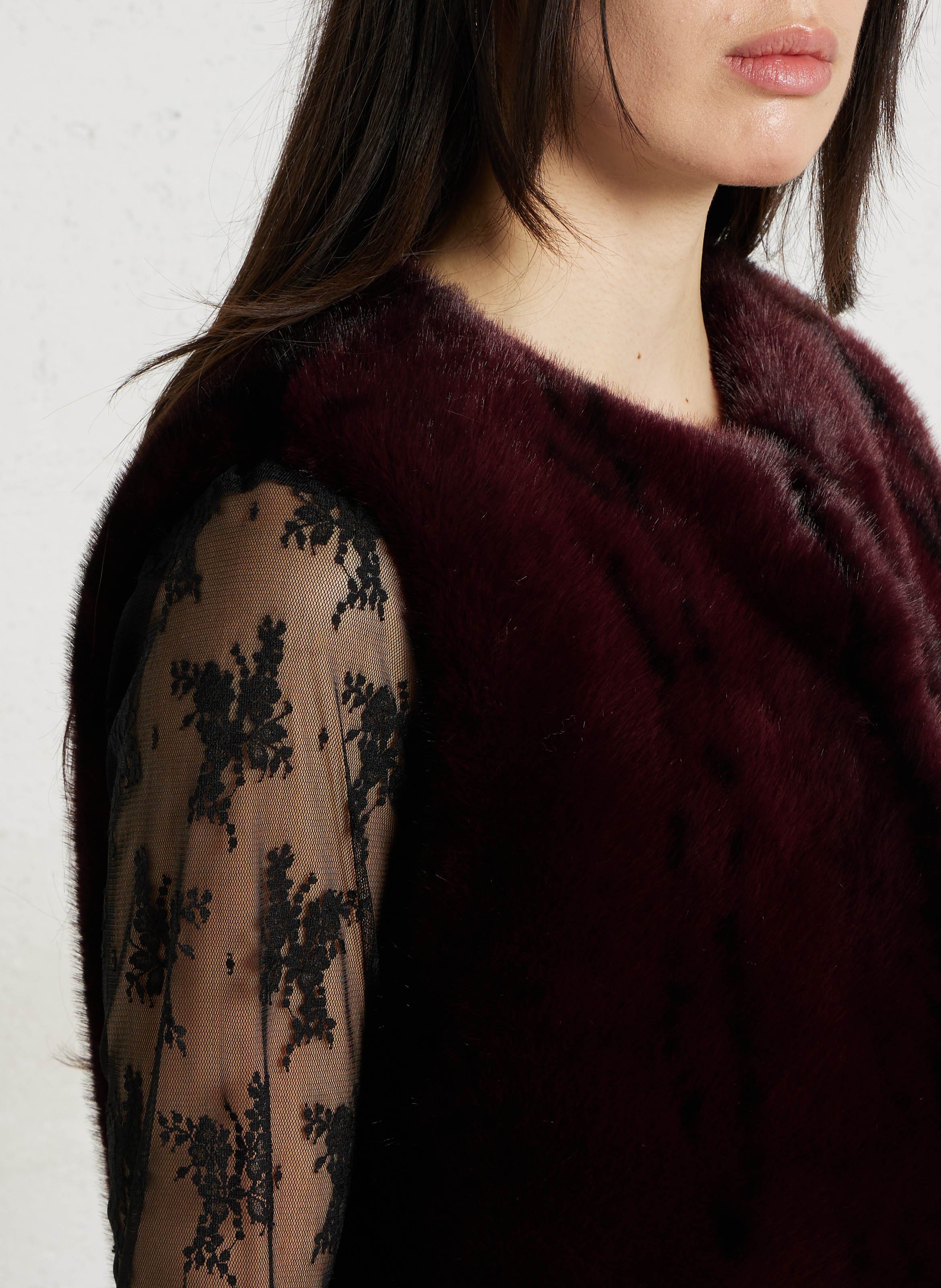 Gilet en fourrure synthétique brooklyn MAISON 123 Rouge