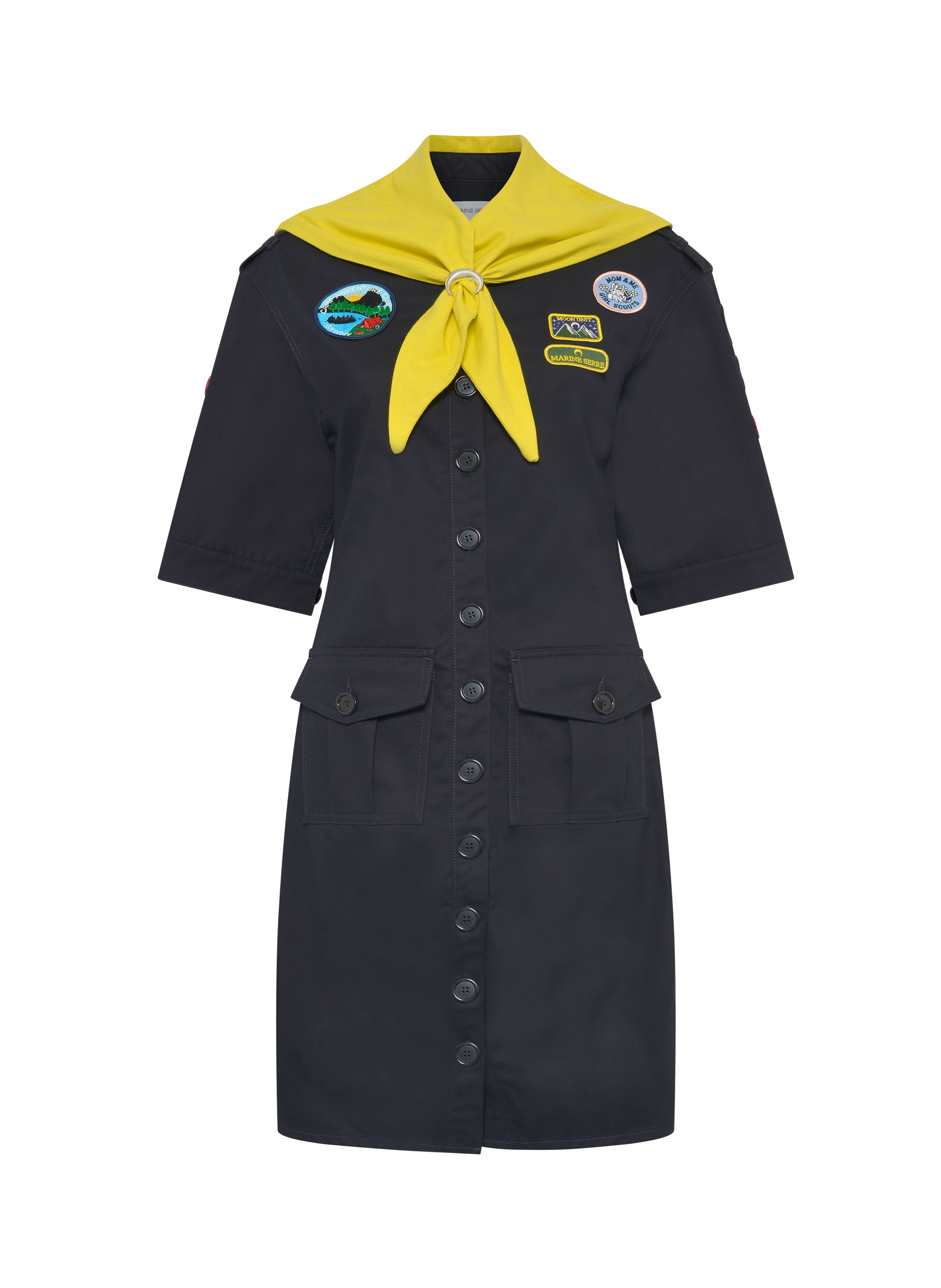 Mini-robe workwear scout MARINE SERRE Bleu