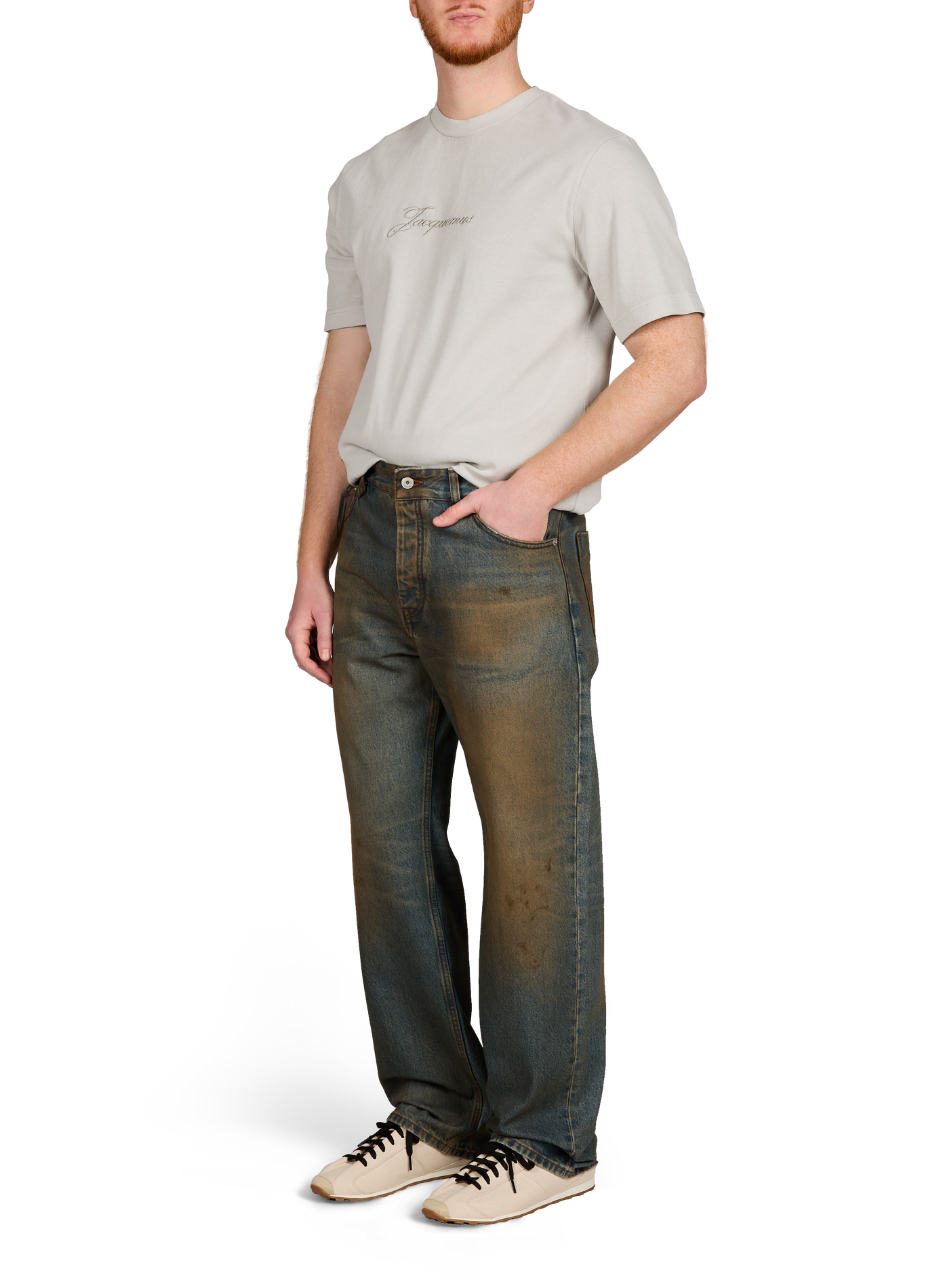 Baskets basses Les Tennis en coton JACQUEMUS Beige