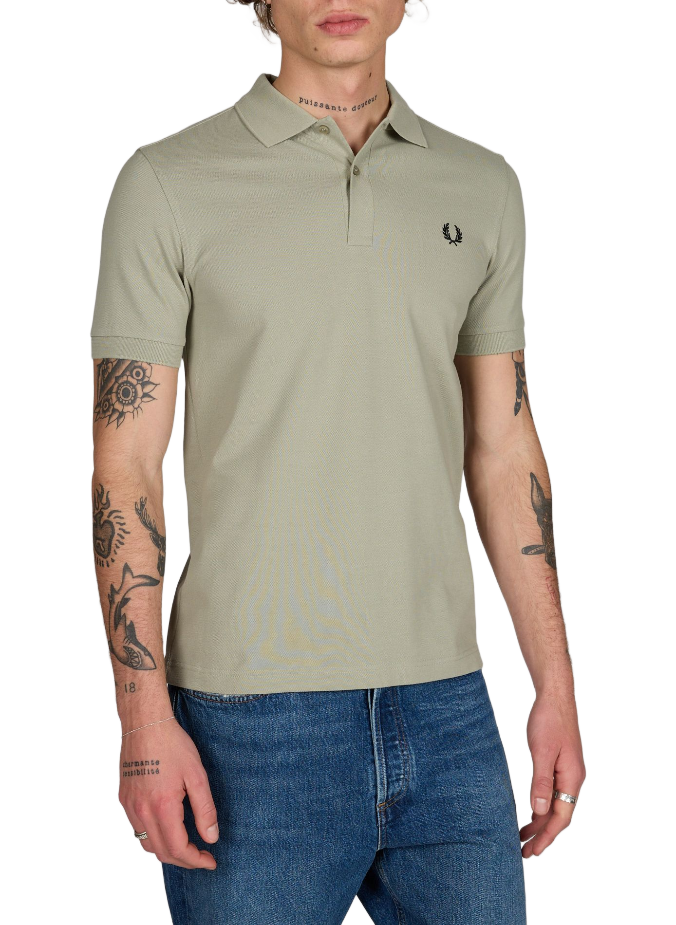 Cotton pique polo shirt FRED PERRY Green