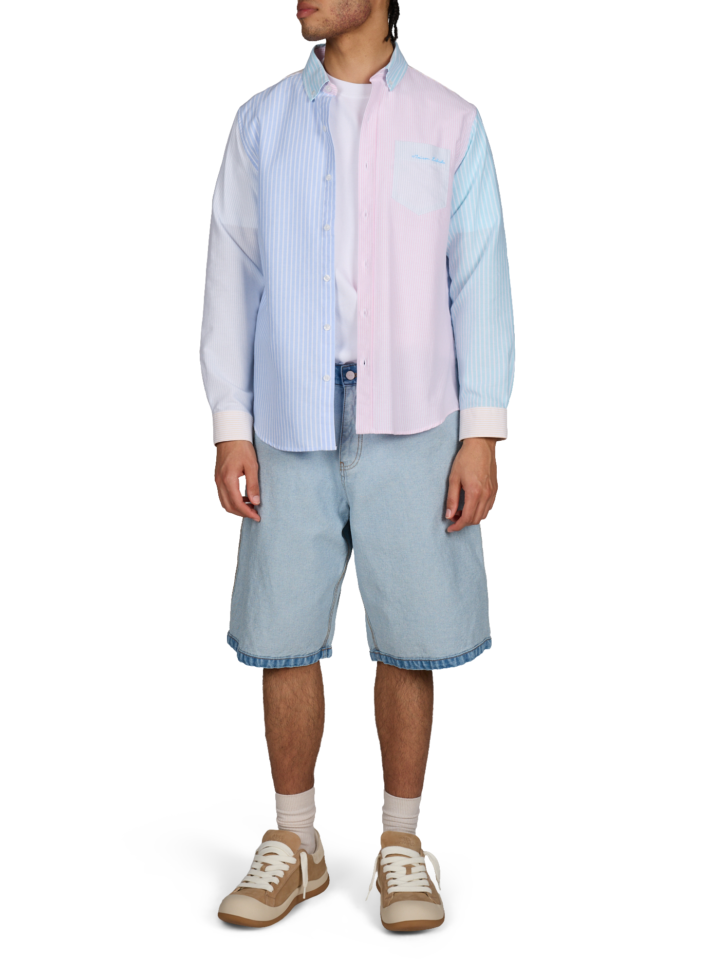 Chemise Bonne Graine à rayures en coton MAISON LABICHE Rose