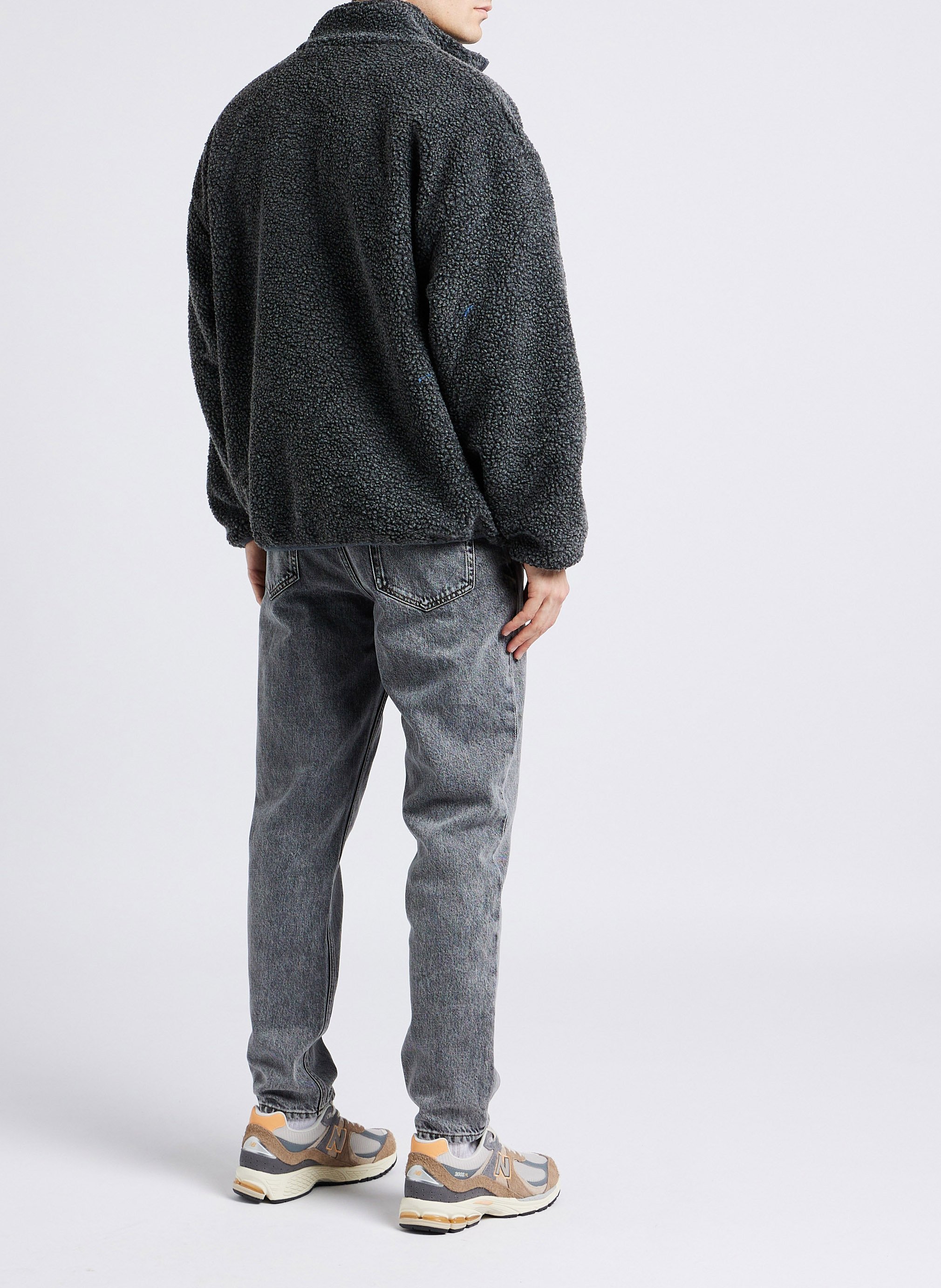 Veste col montant en sherpa hoktown AMERICAN VINTAGE Gris