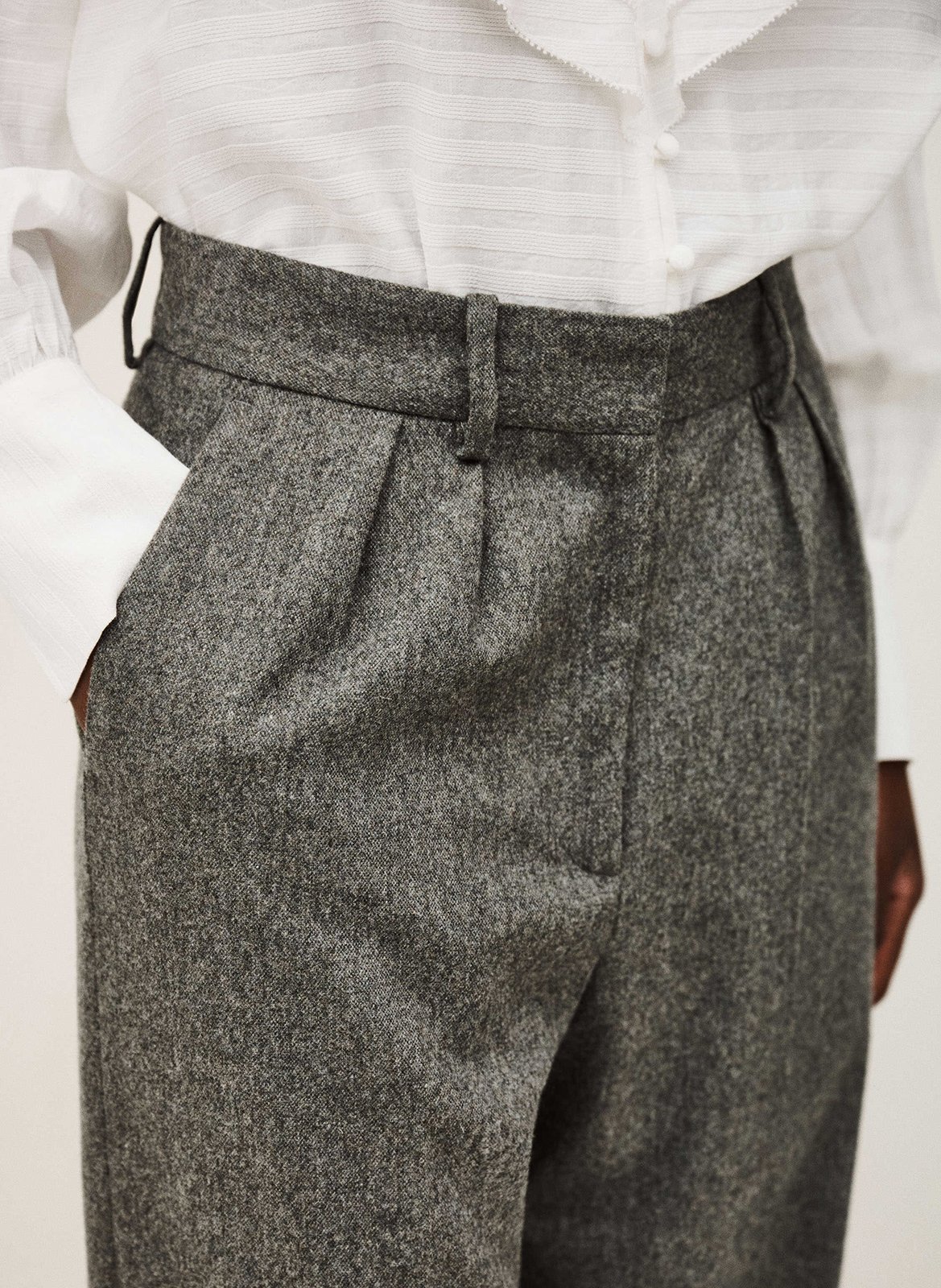 Pantalon large en maille wani BA&SH Noir