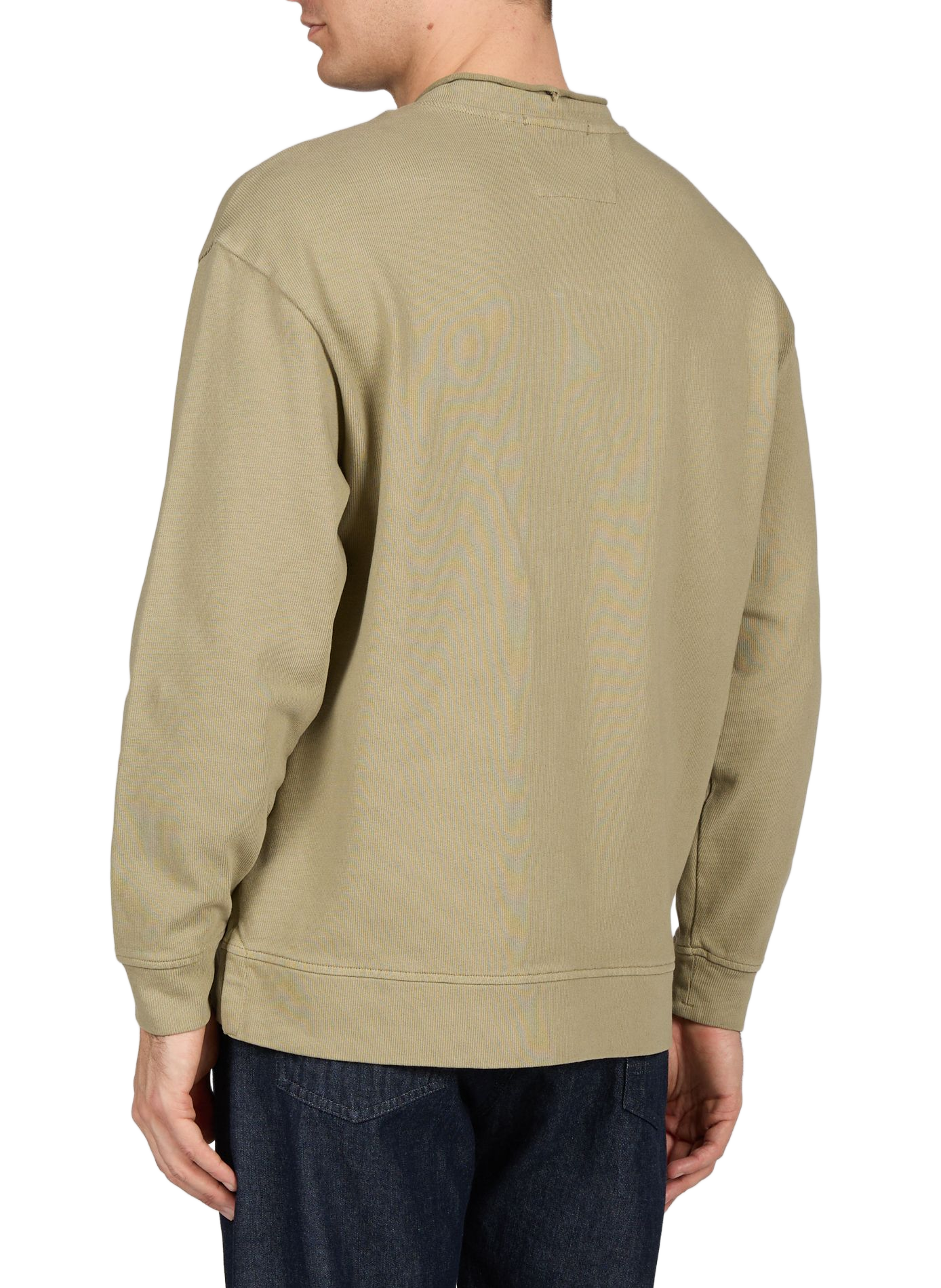 Straight sweatshirt in cotton knit CP COMPANY Green