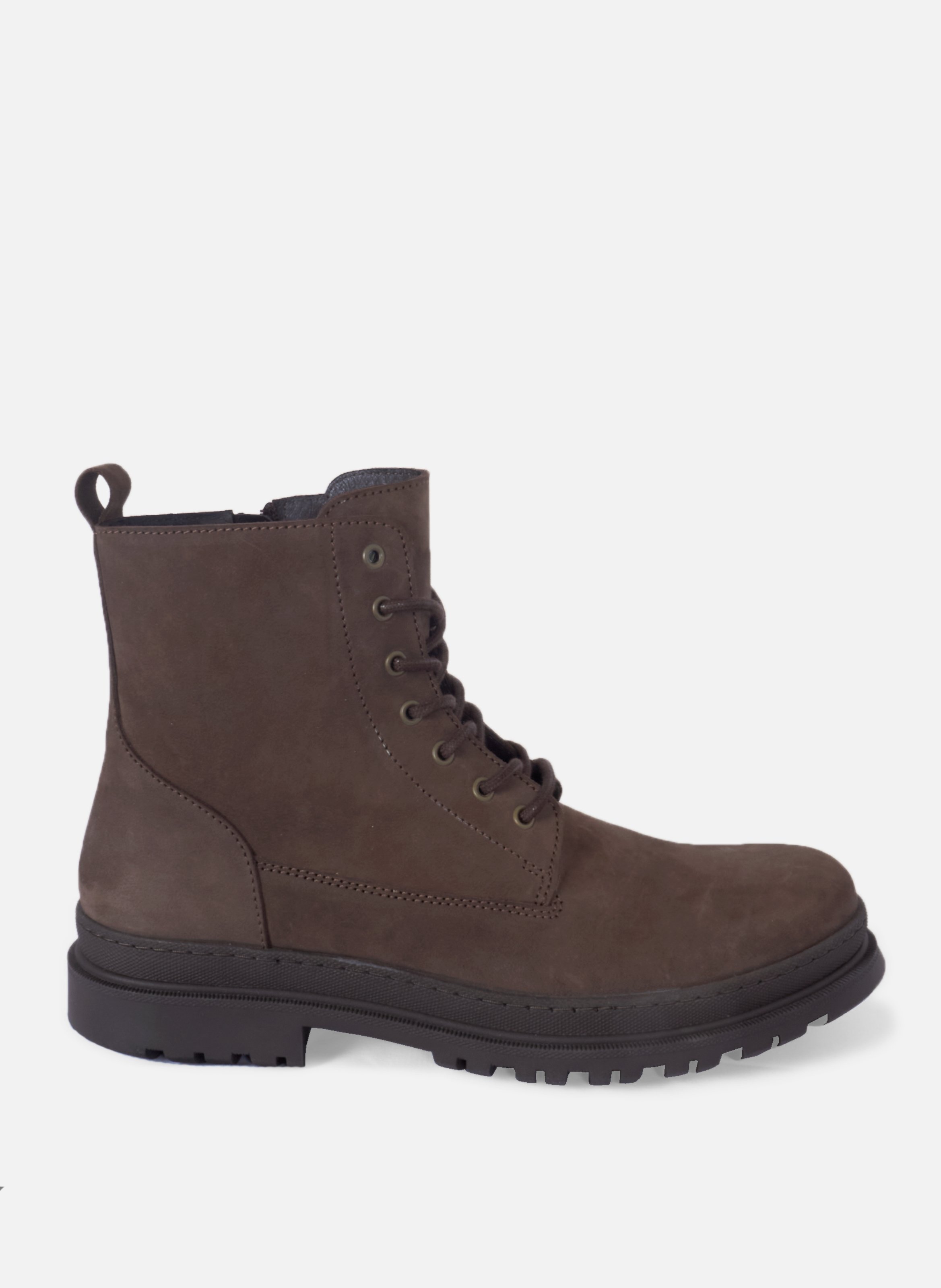 Boots lacet sacha cuir nubuck JULES & JENN Marron