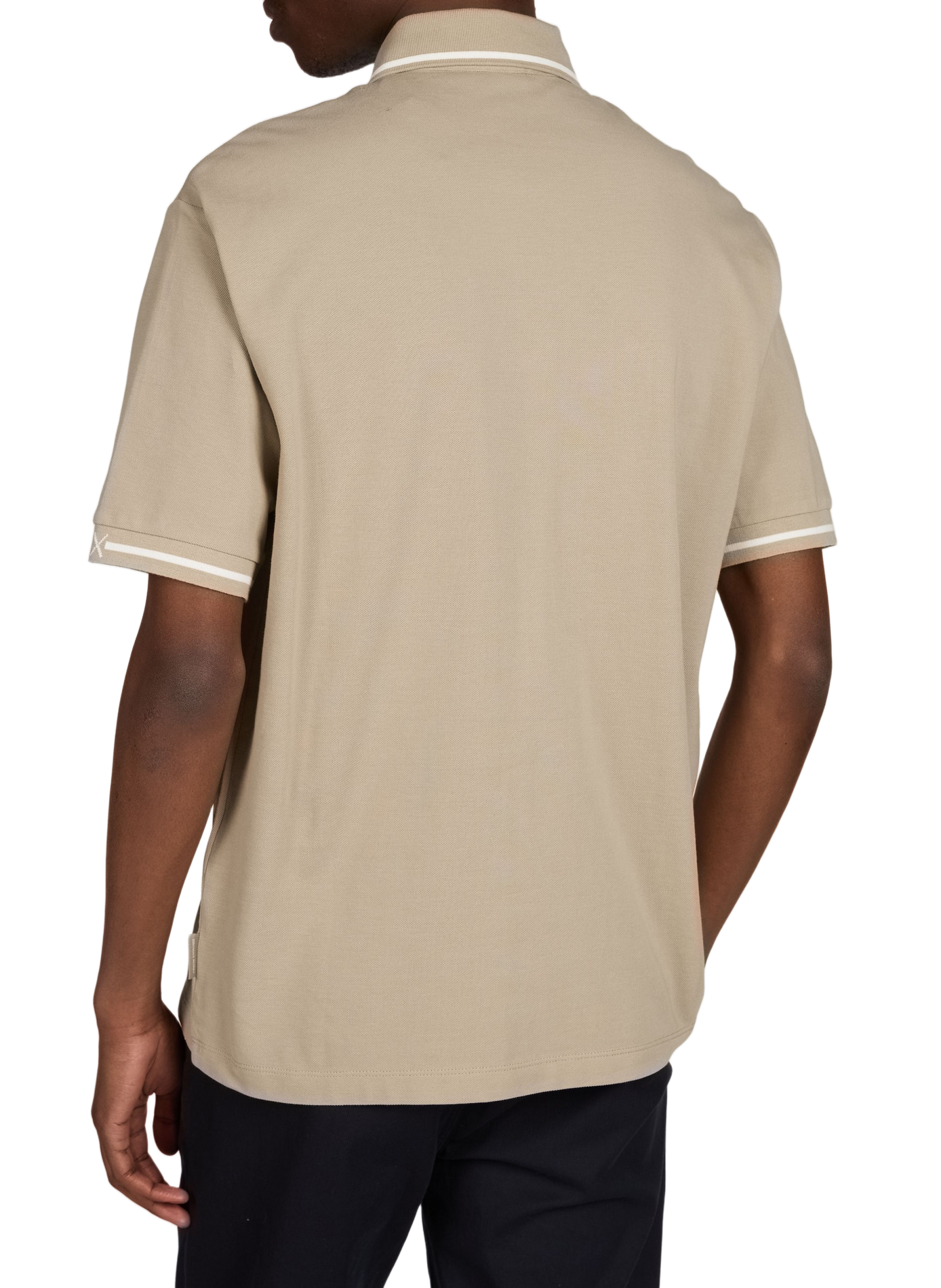 Short sleeve cotton polo shirt ARMANI EXCHANGE Brown