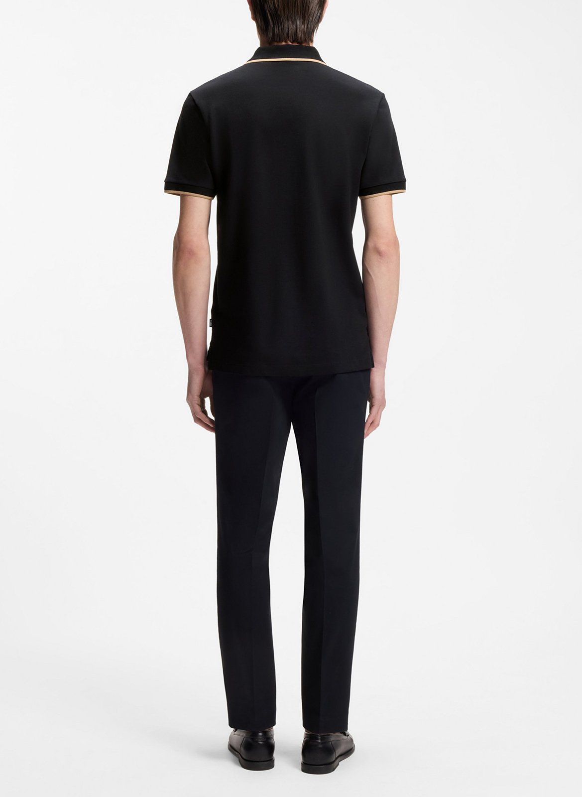 Polo en coton BOSS Noir