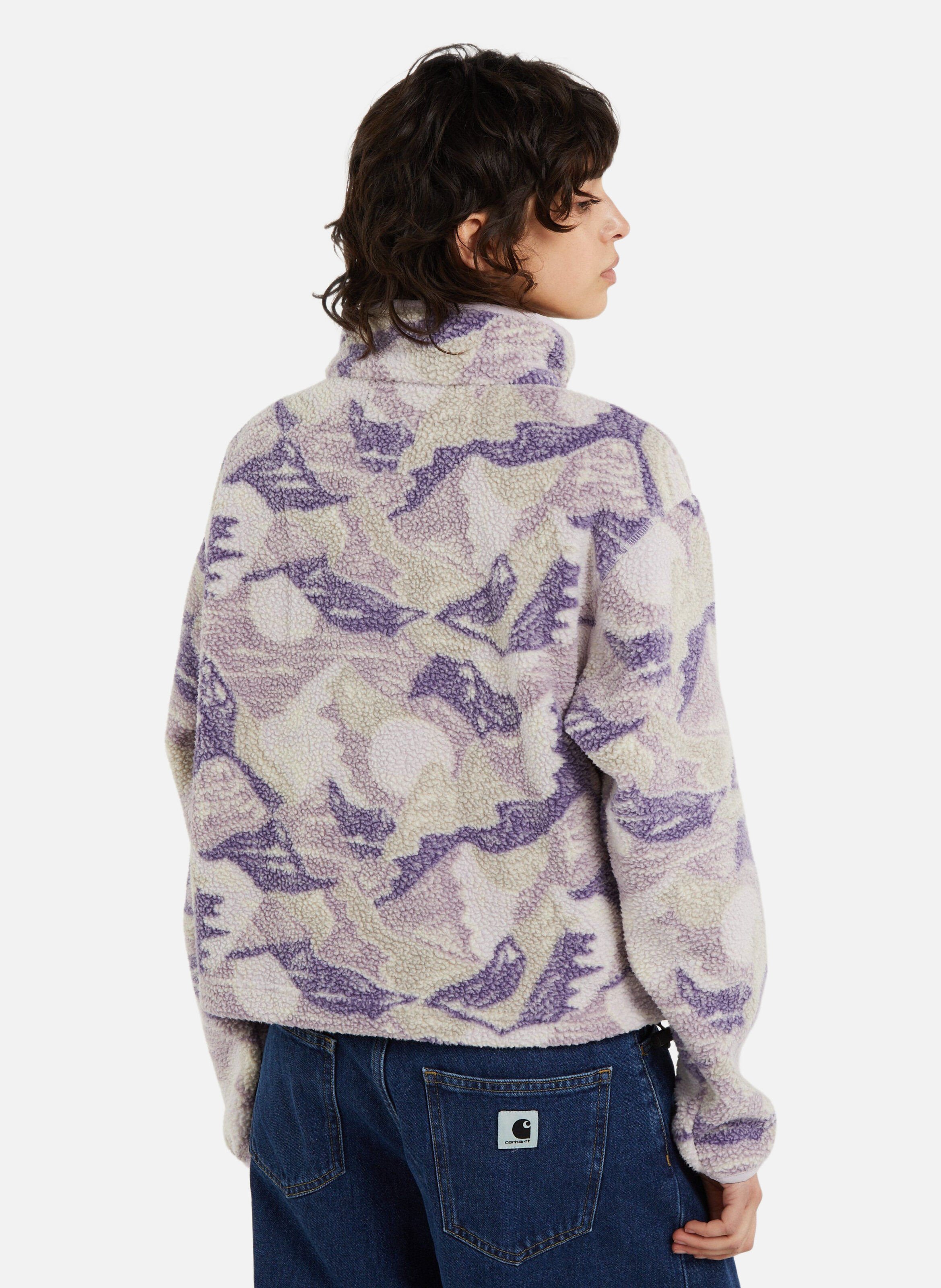 Polaire helvetia ii printed cropped half snap COLUMBIA Violet