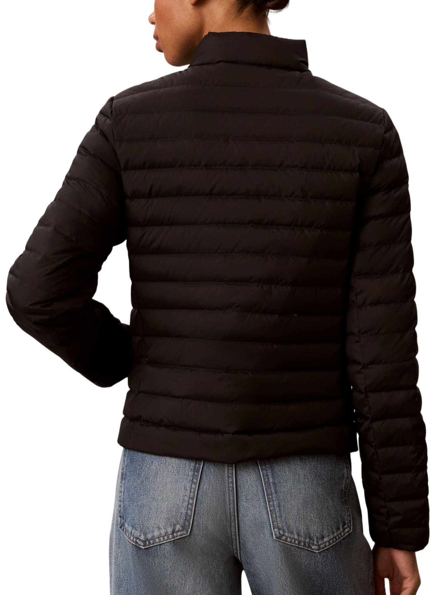 Quilted jacket with high collar CALVIN KLEIN Black