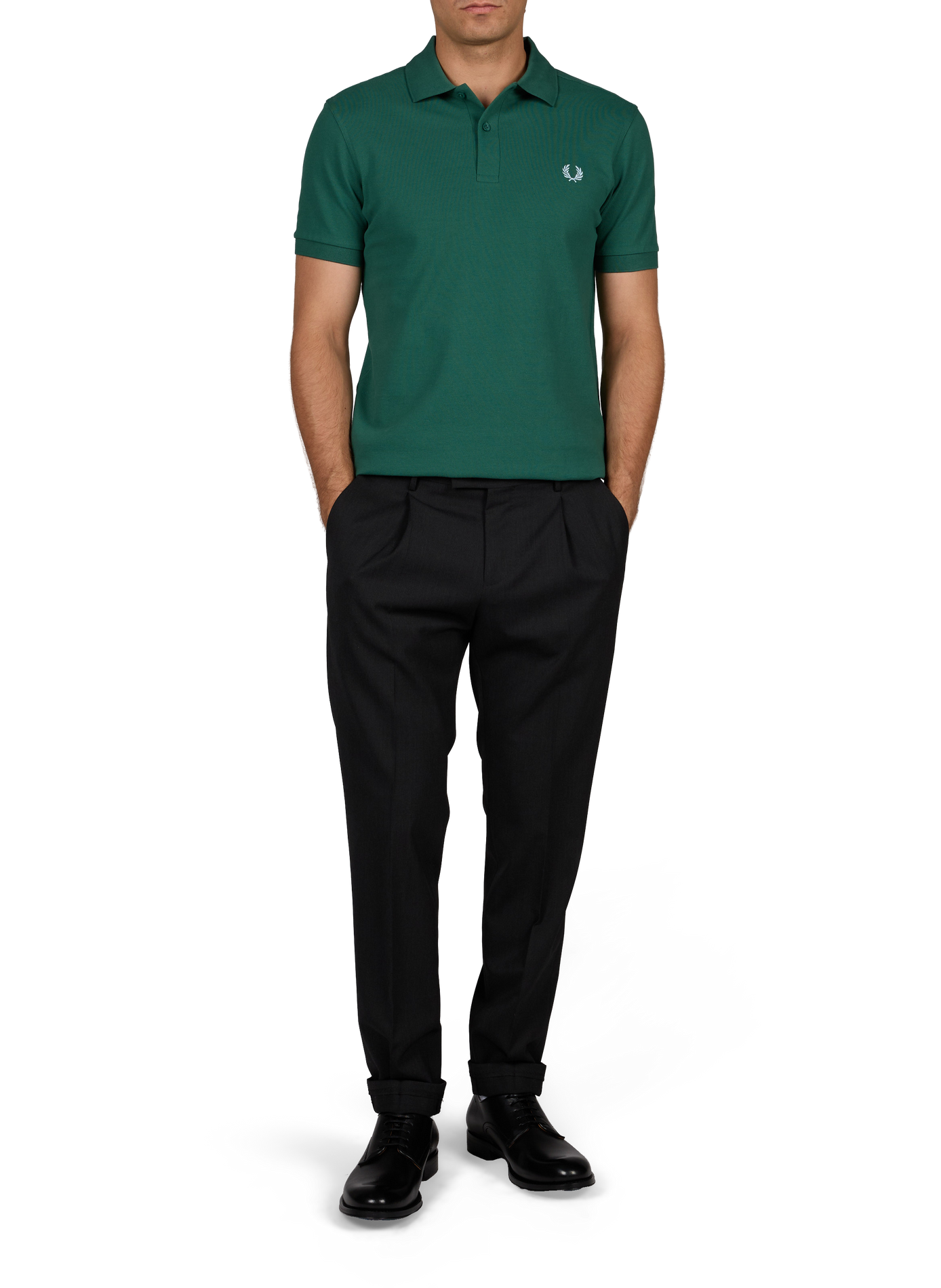 Slim-fit stretch cotton chinos PT01 Black