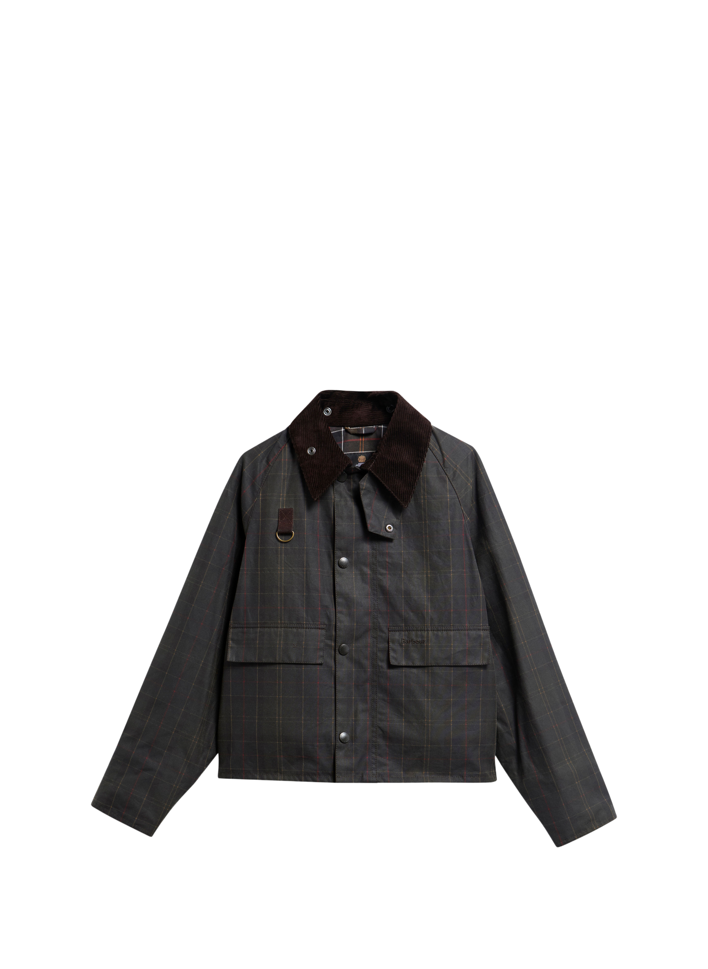 Straight classic collar checkered cotton jacket BARBOUR Green