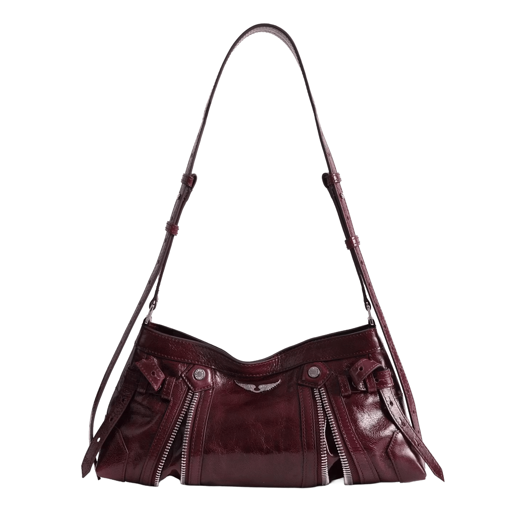 Schoudertas van baby madison leer ZADIG&VOLTAIRE Paars