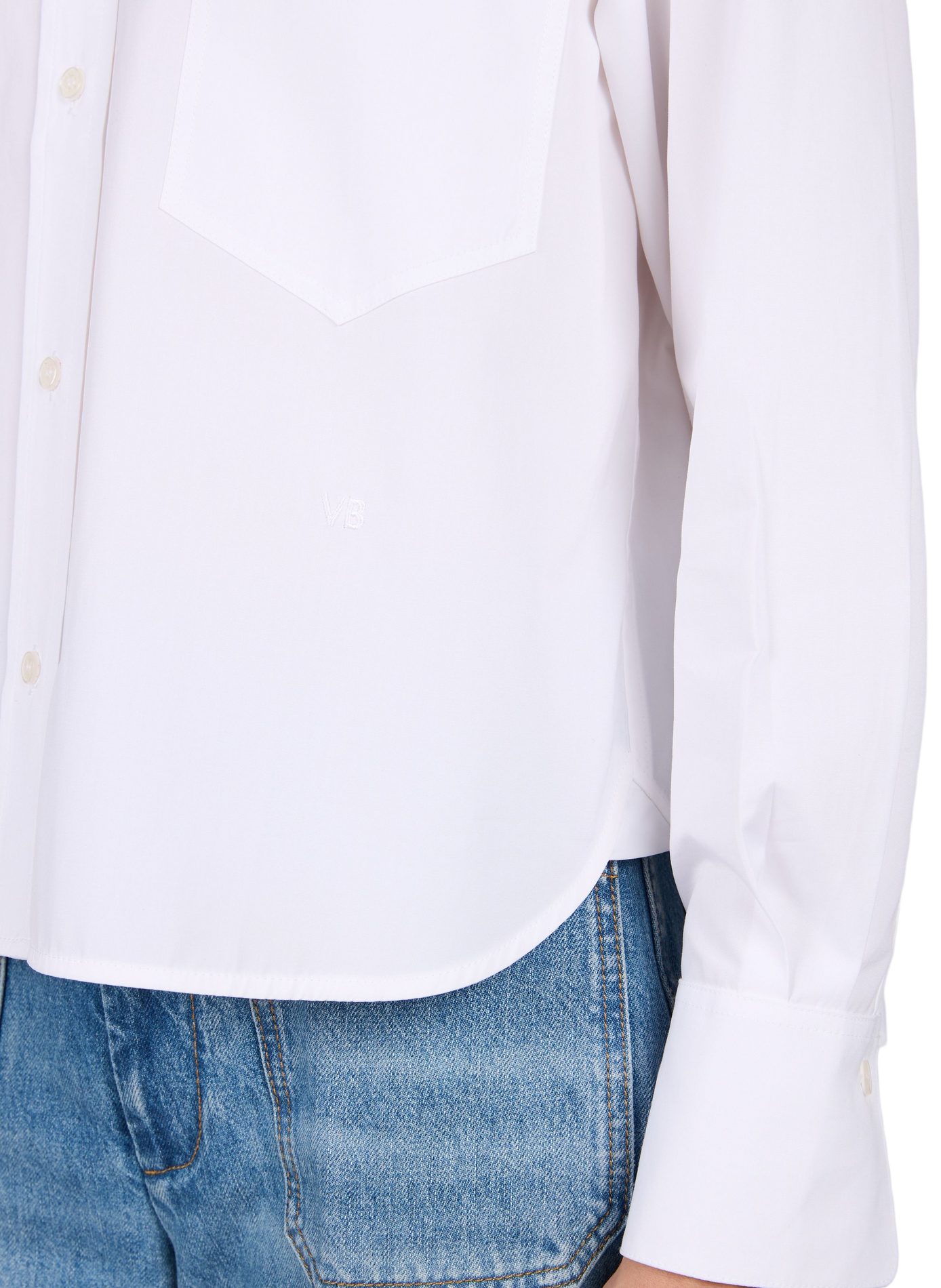 Straight classic collar cotton shirt VICTORIA BECKHAM White