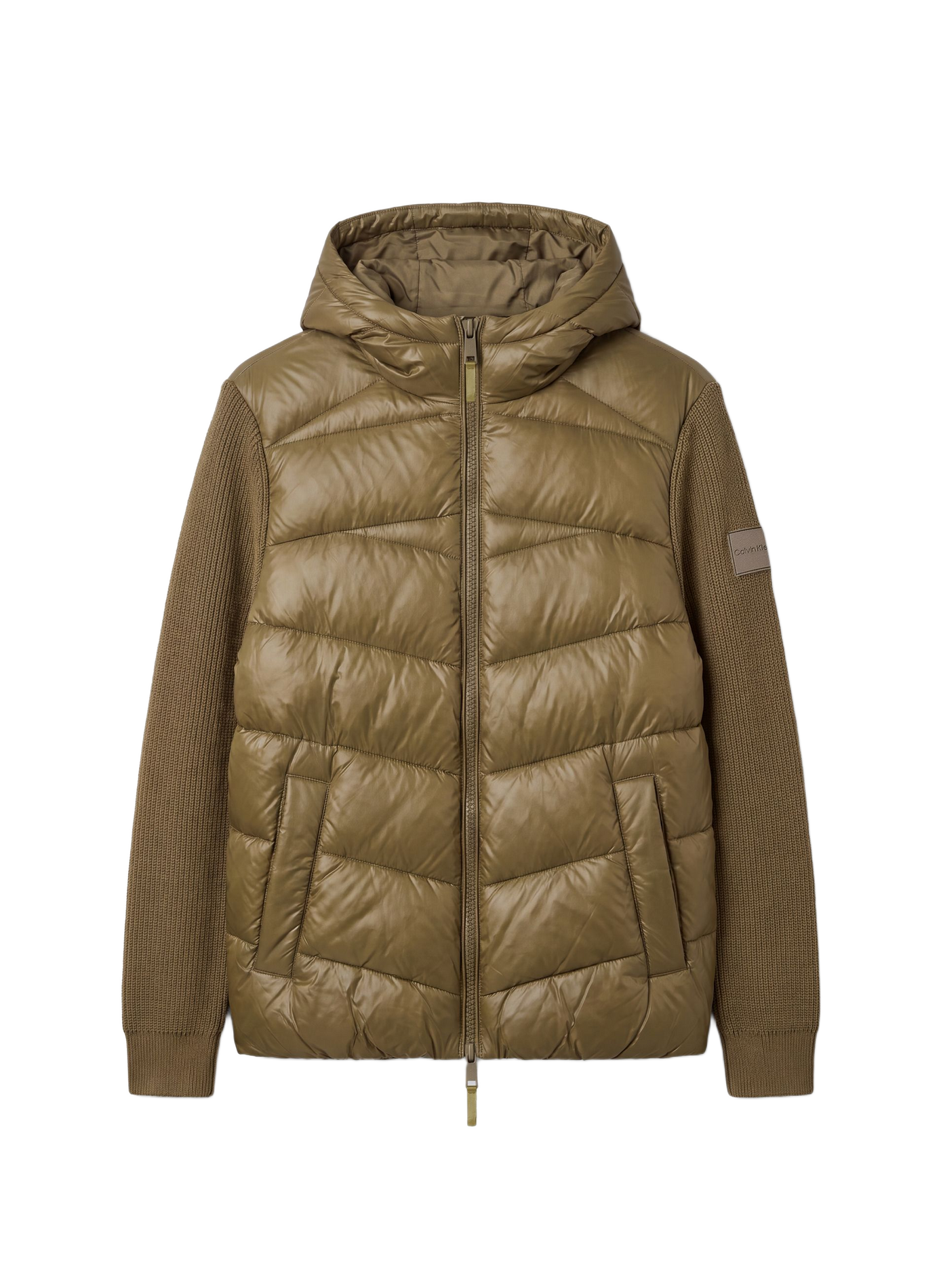 Straight two-tone puffer jacket CALVIN KLEIN Khaki