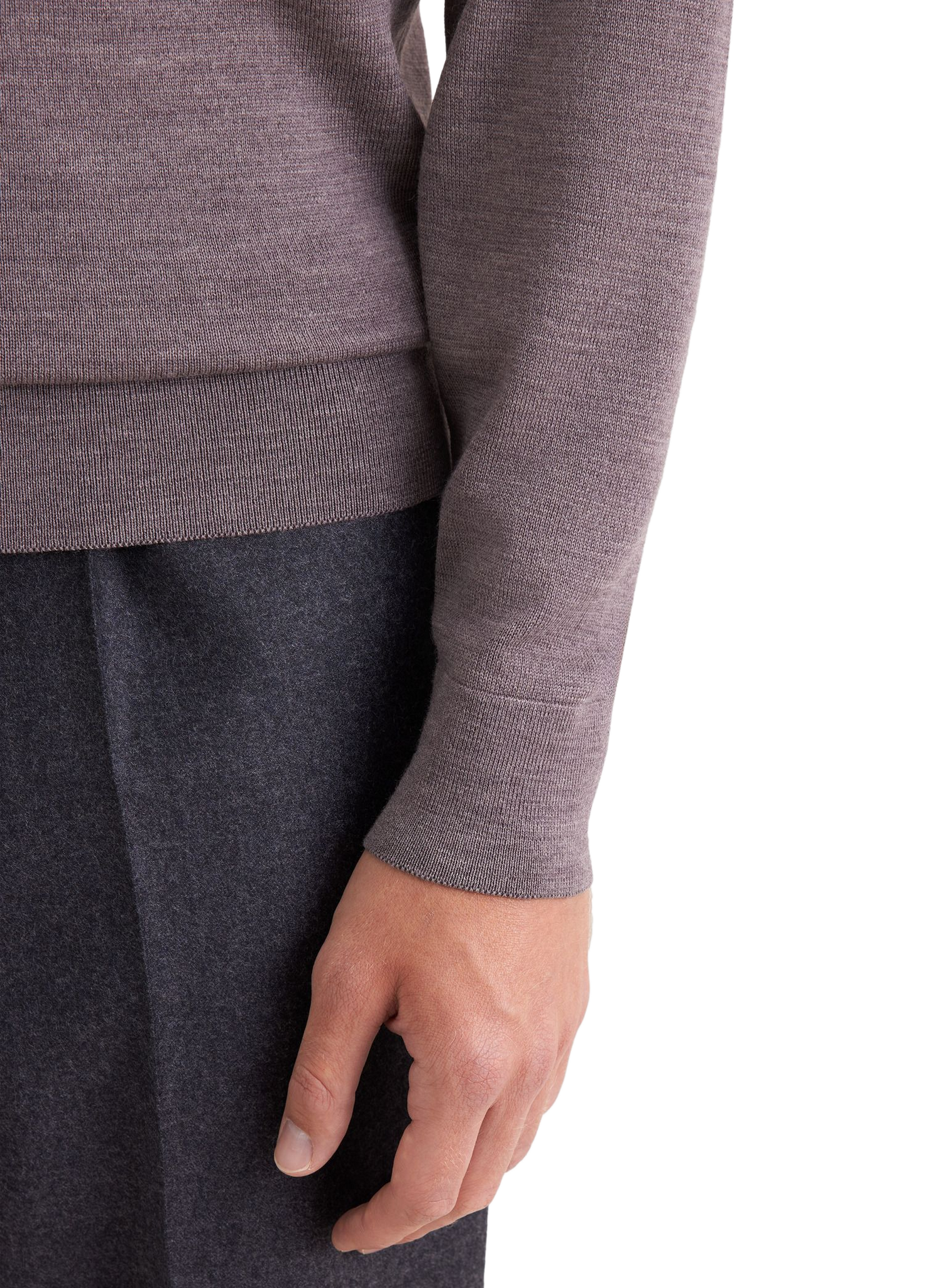 Gerader Rundhalsausschnitt-Pullover aus Wolle SEIDENSTICKER Beige