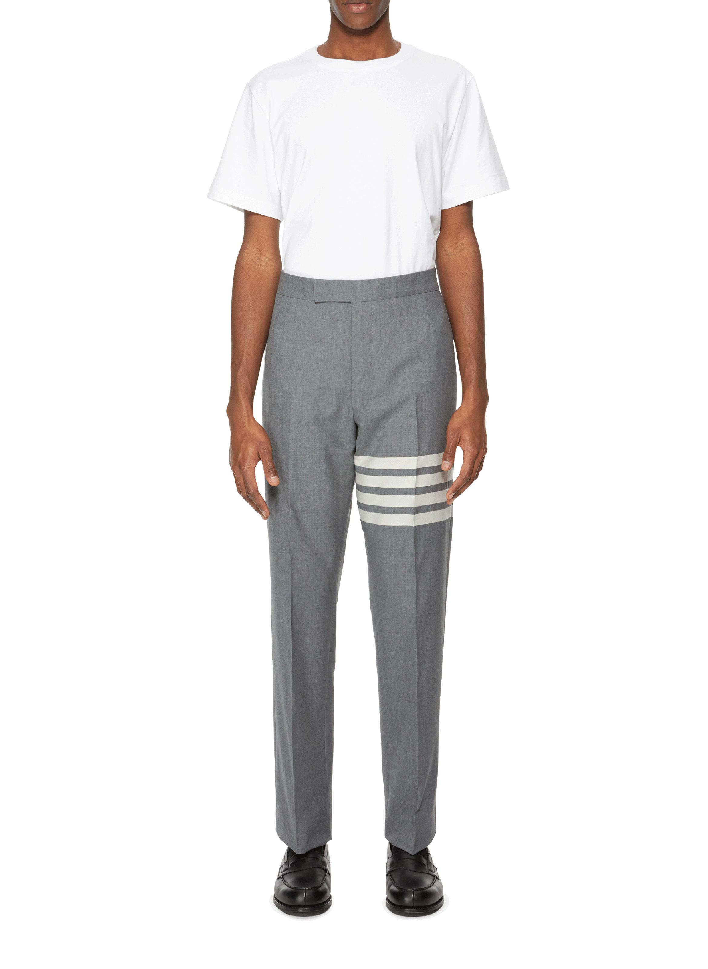 Gerade geschnittene Hose Weave THOM BROWNE Grau