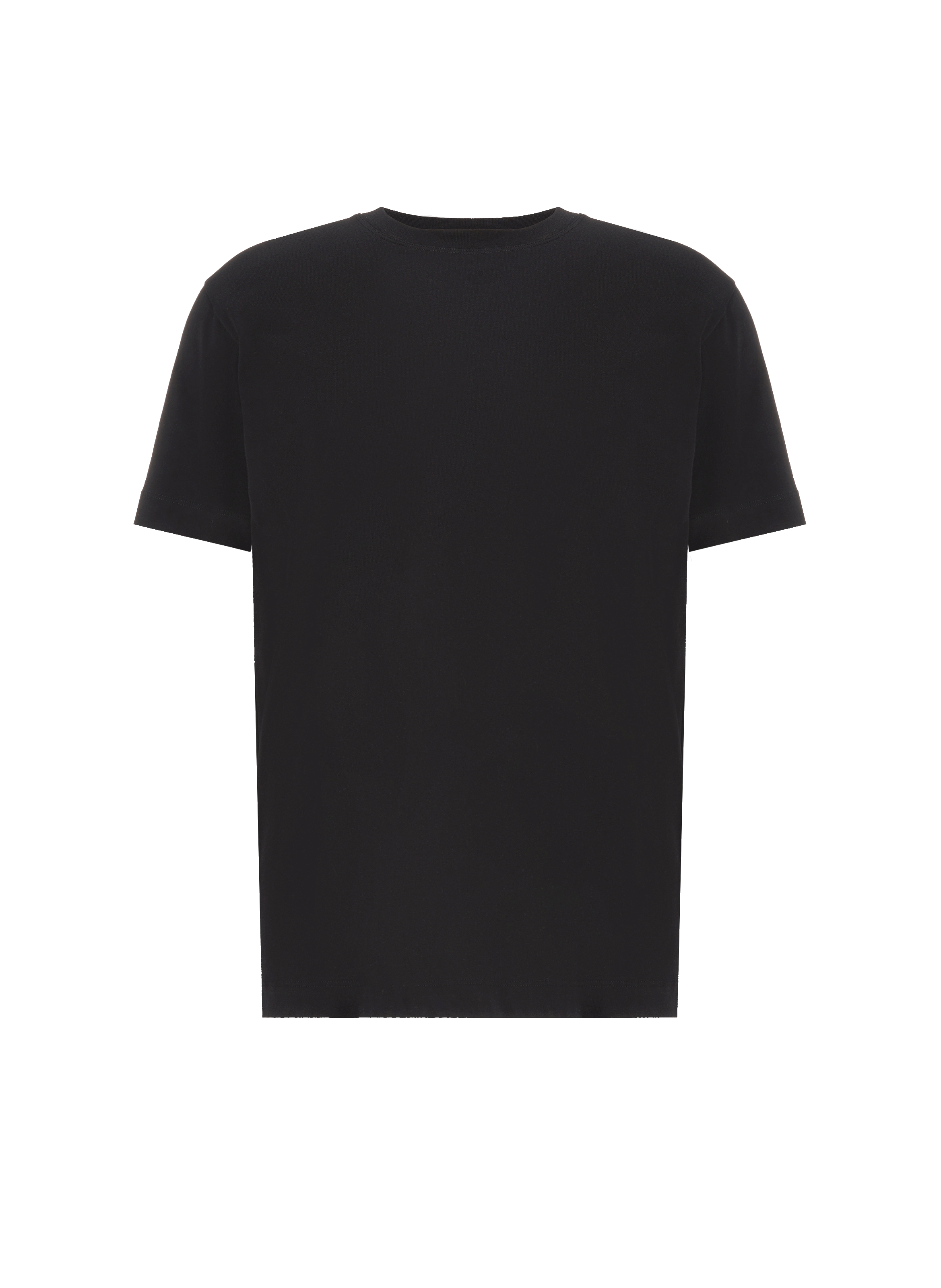 AU PRINTEMPS PARIS Organic cotton round-neck T-shirt Black