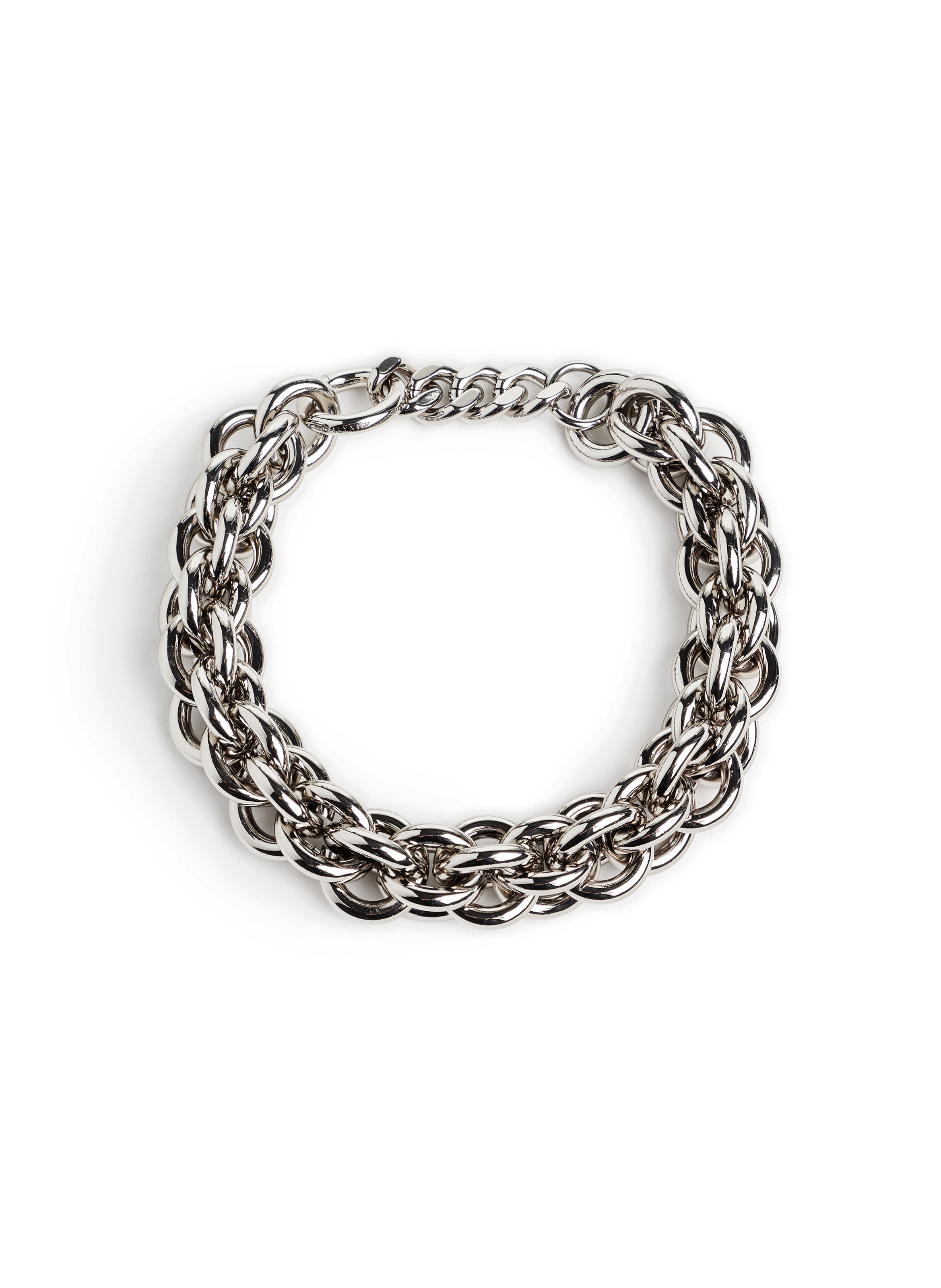 1017 ALYX 9SM Collier double chaîne Chunky Argent