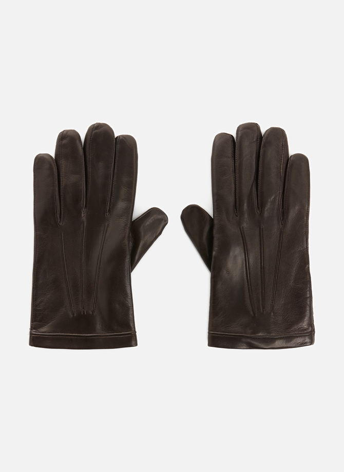 Gloves with leather trim details SAISON 1865