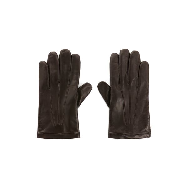 Gants avec détails ganse en cuir