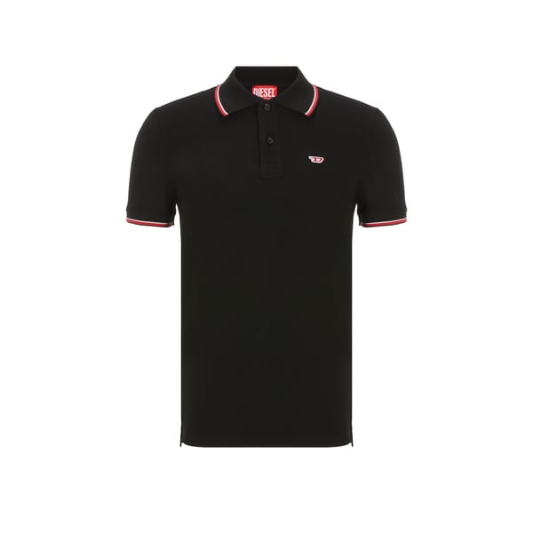 Polo à patch monogramme en coton piqué