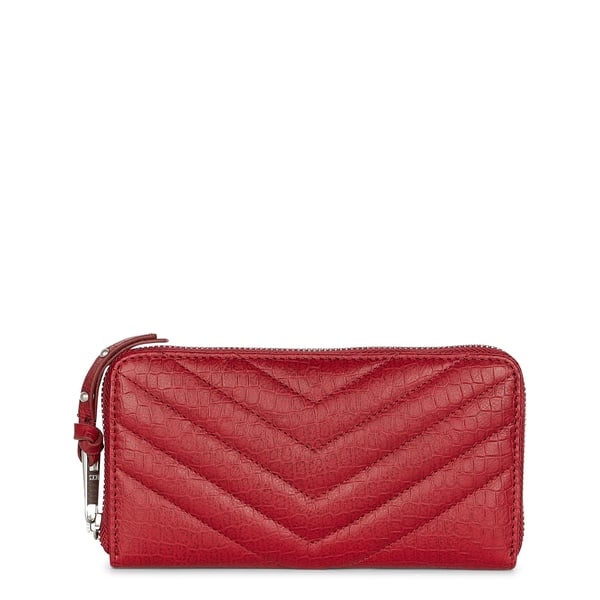 Portefeuilles embossé croco en cuir