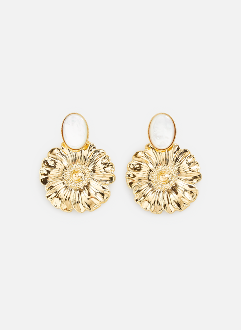Gold flower earrings AU PRINTEMPS PARIS 