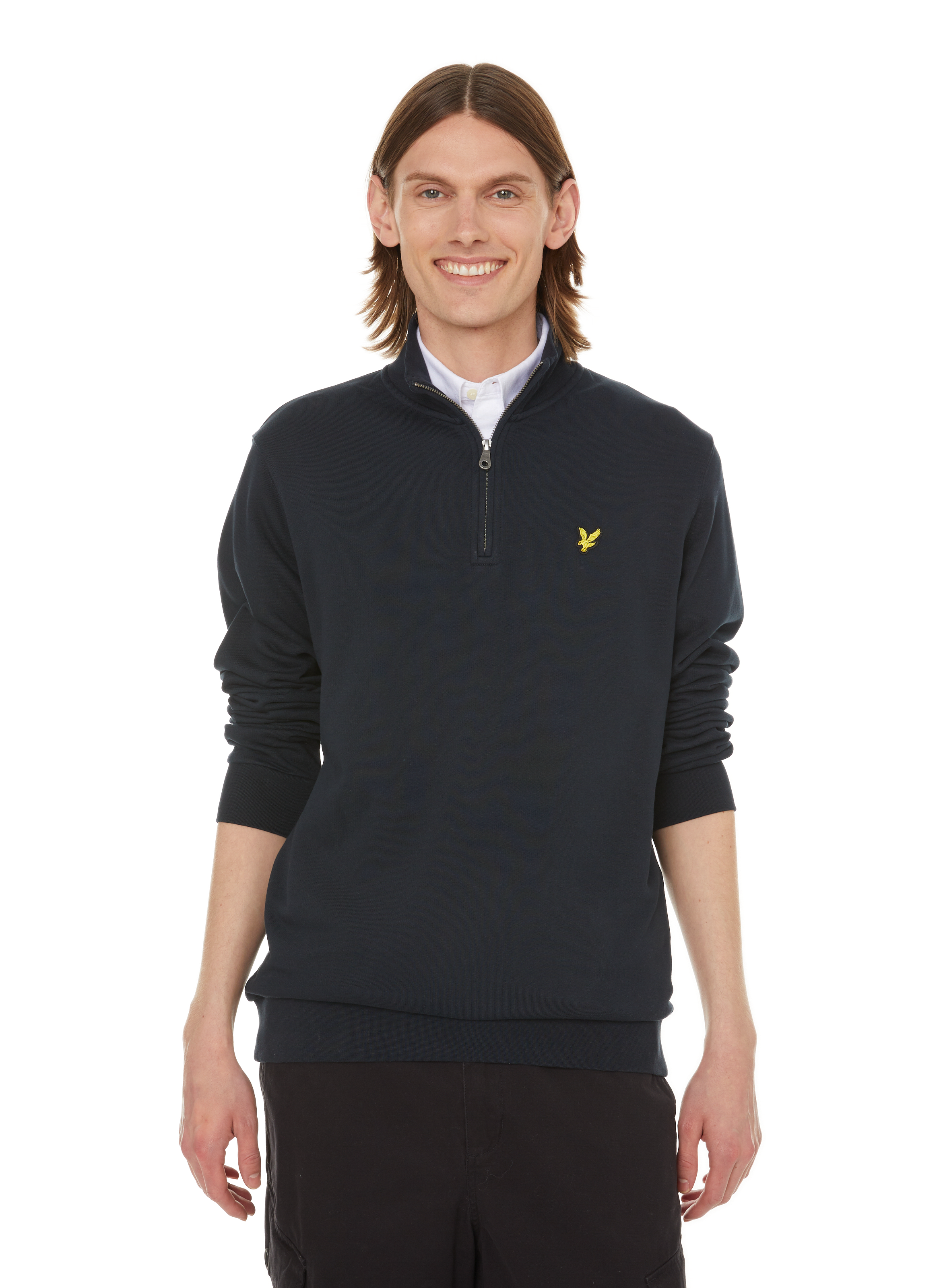 Gilet col montant en coton Bleu by LYLE & SCOTT LYLE & SCOTT Gilet col montant en coton Bleu