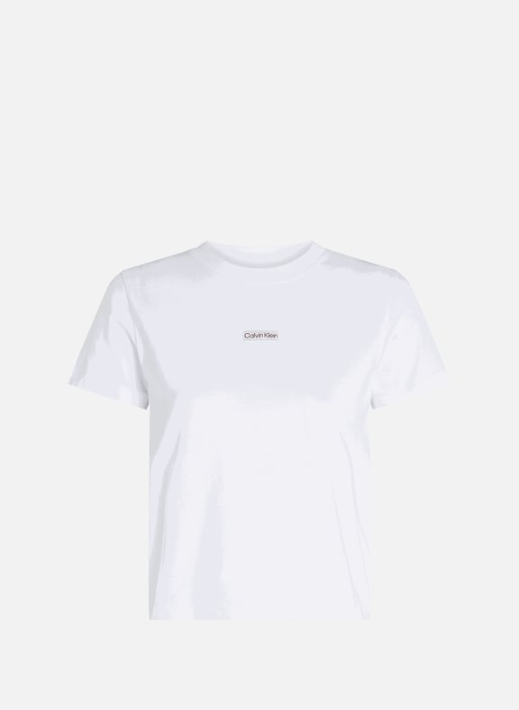 Short slim fit cotton t-shirt White by CALVIN KLEIN CALVIN KLEIN Short slim fit cotton t-shirt White