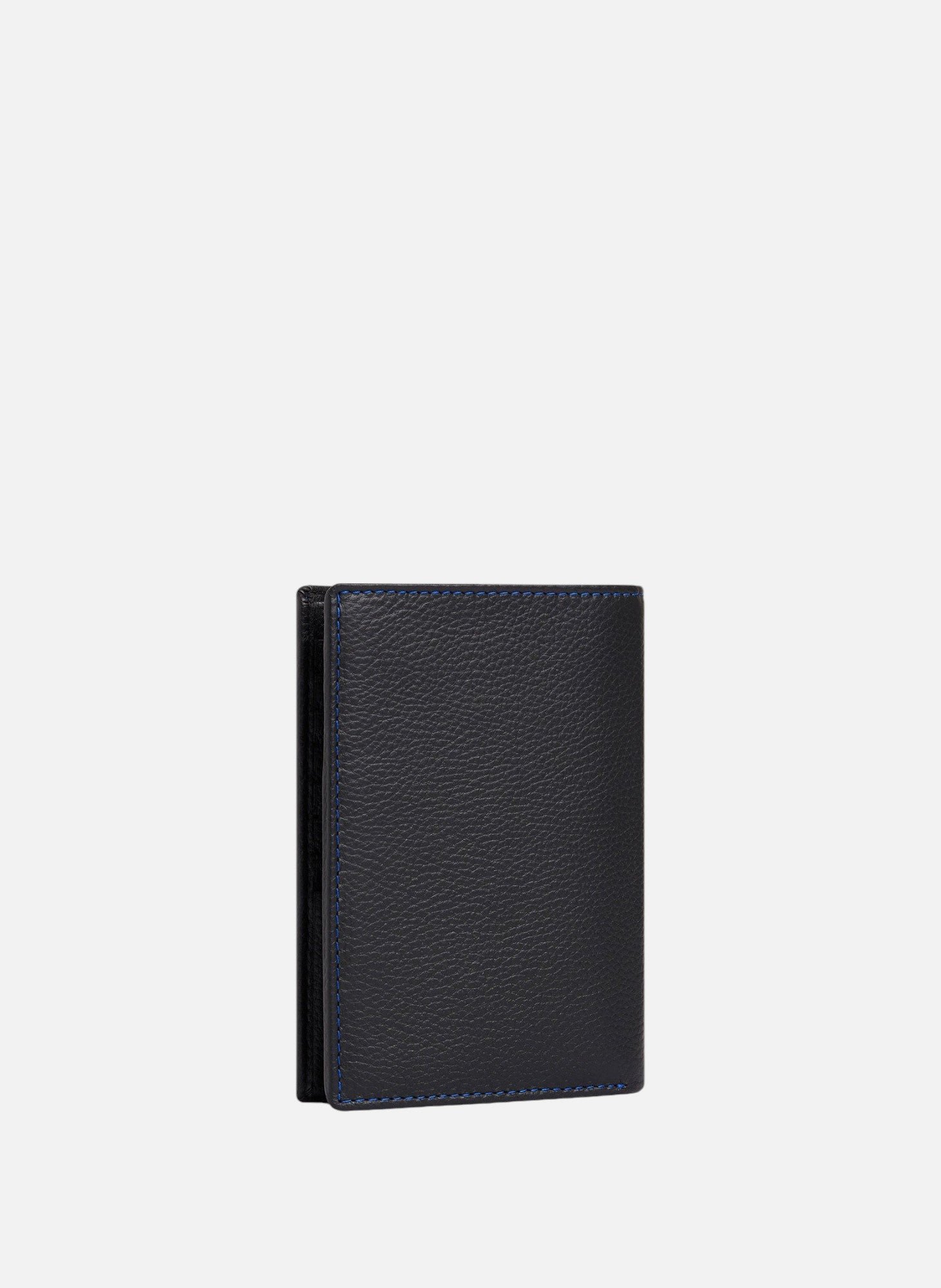 Grand portefeuille vertical zippé 2 volets charles en cuir grainé LE TANNEUR Noir