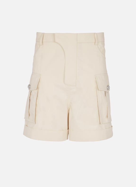 Bermuda cargo en coton Beige by BALMAIN BALMAIN Bermuda cargo en coton Beige