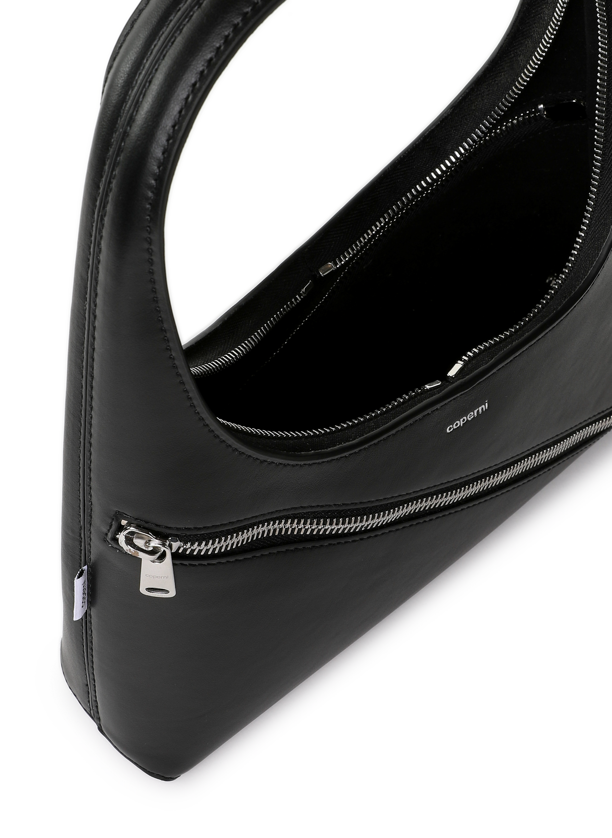 Leather Zip Baguette Handbag COPERNI Black