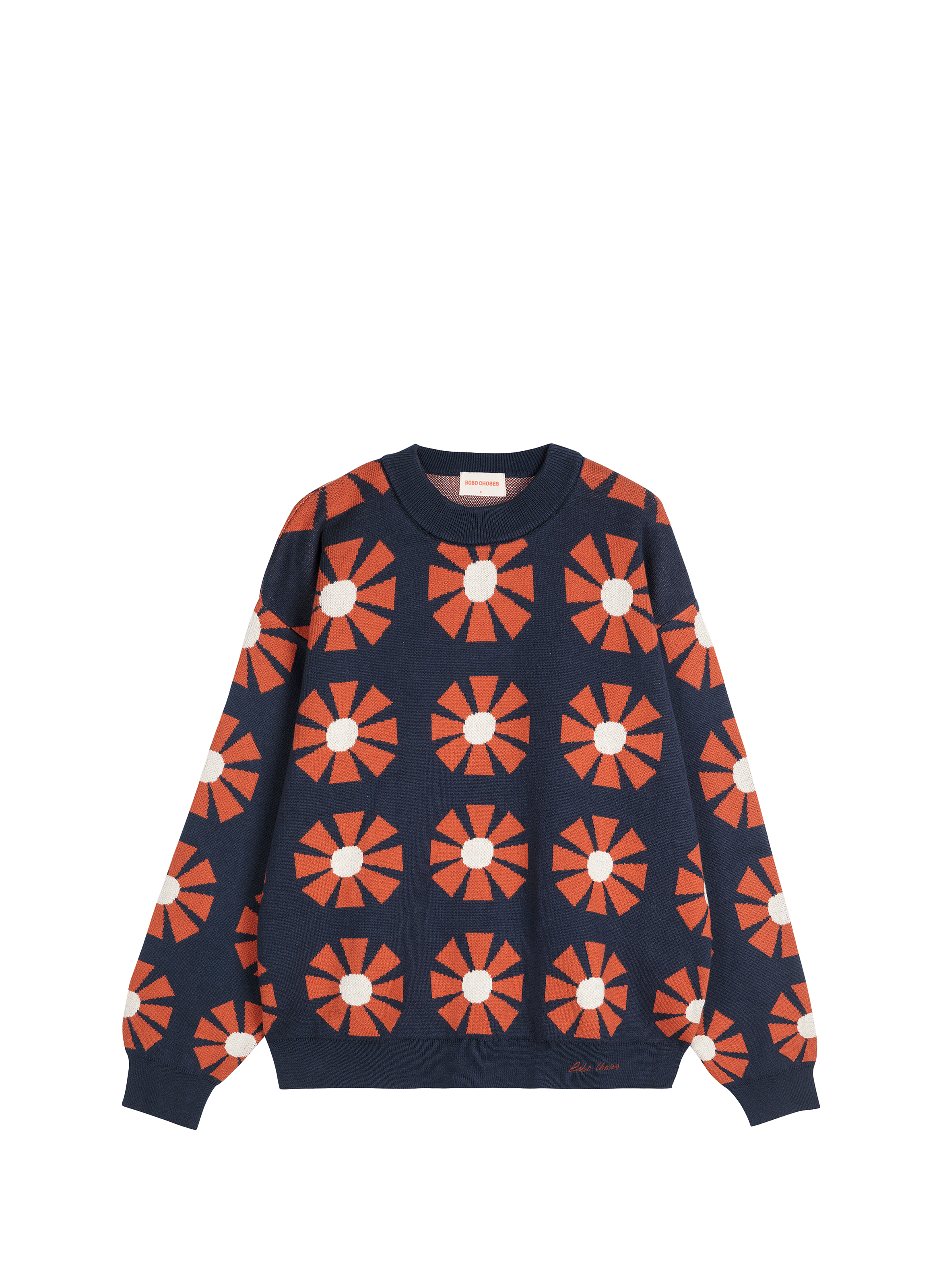 Pull ample imprimé en coton BOBO CHOSES Bleu